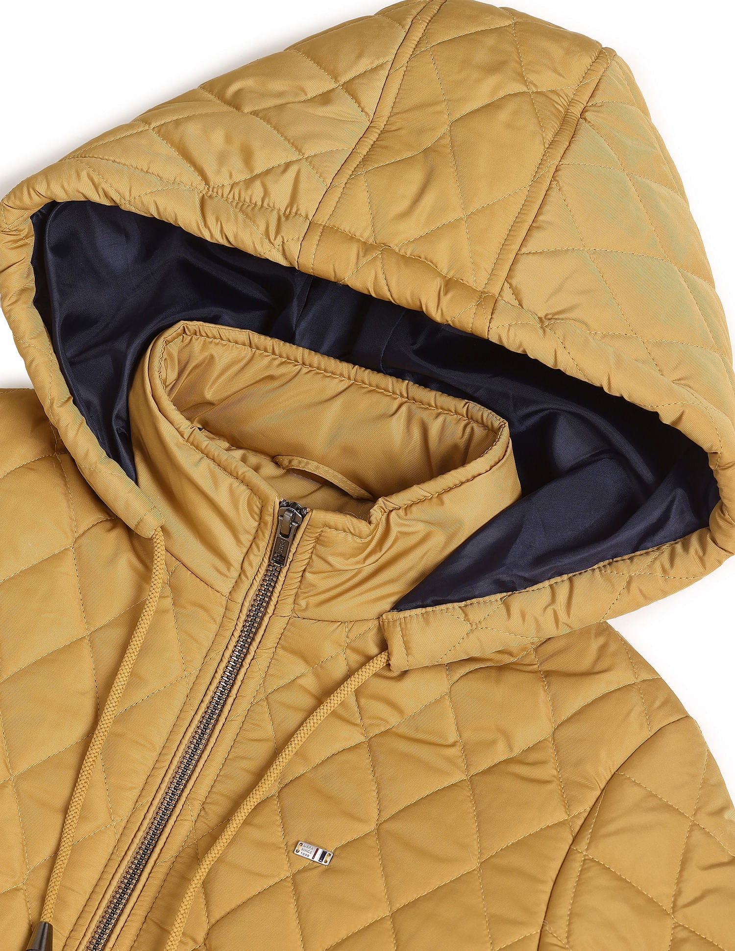 Solid High Neck Quilted Jacket - Image 2
