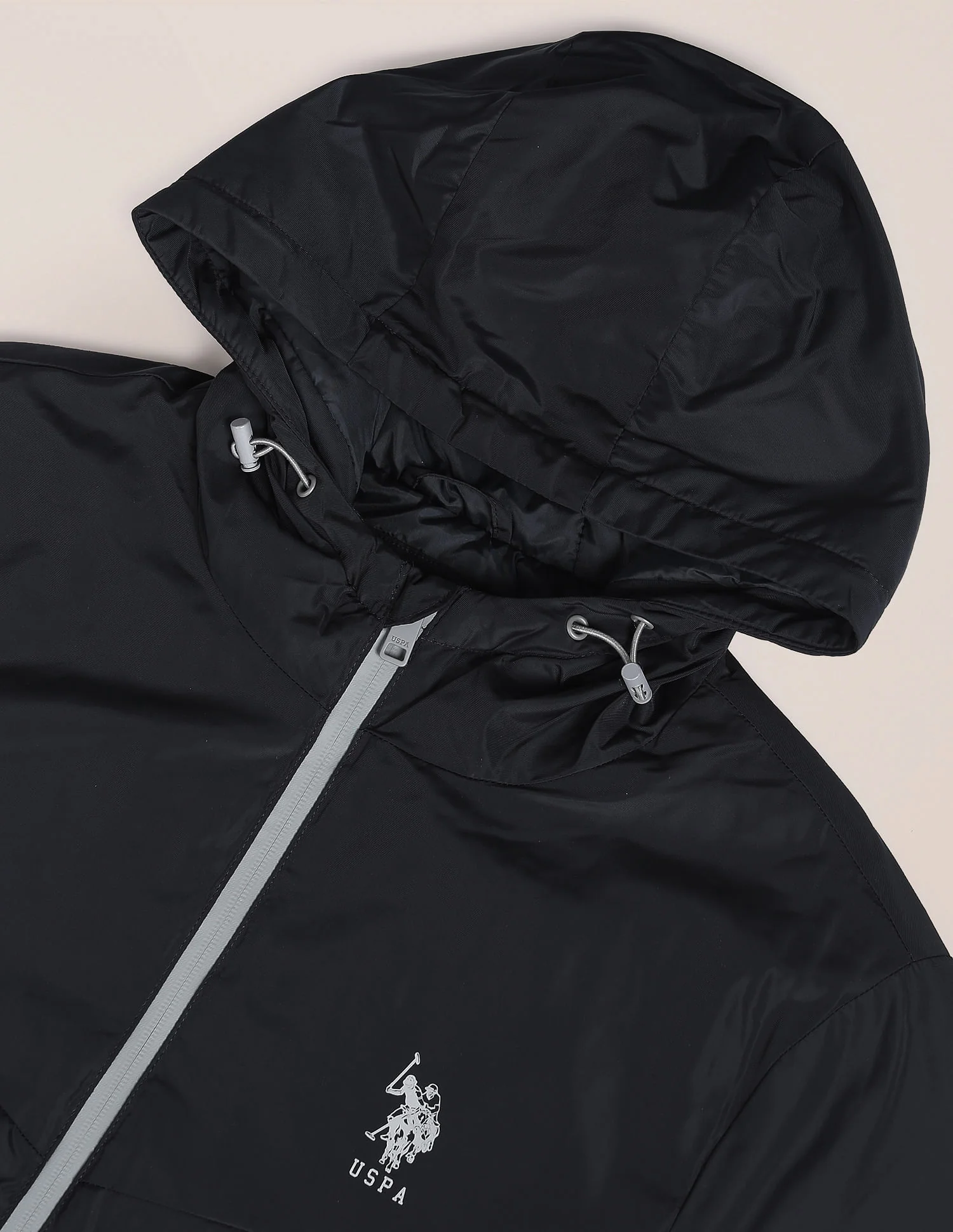 Solid Hooded Jacket - Image 2