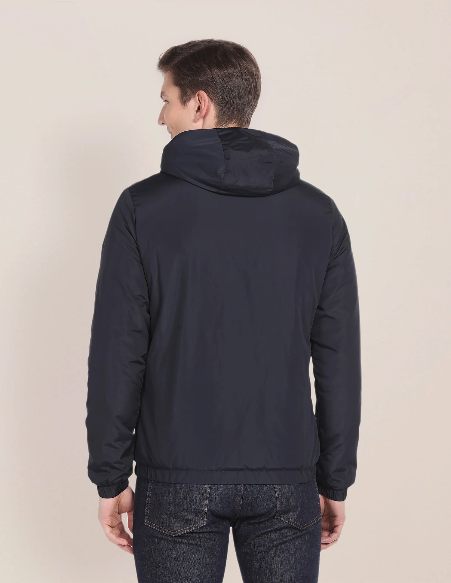 Solid Hooded Jacket - Image 5