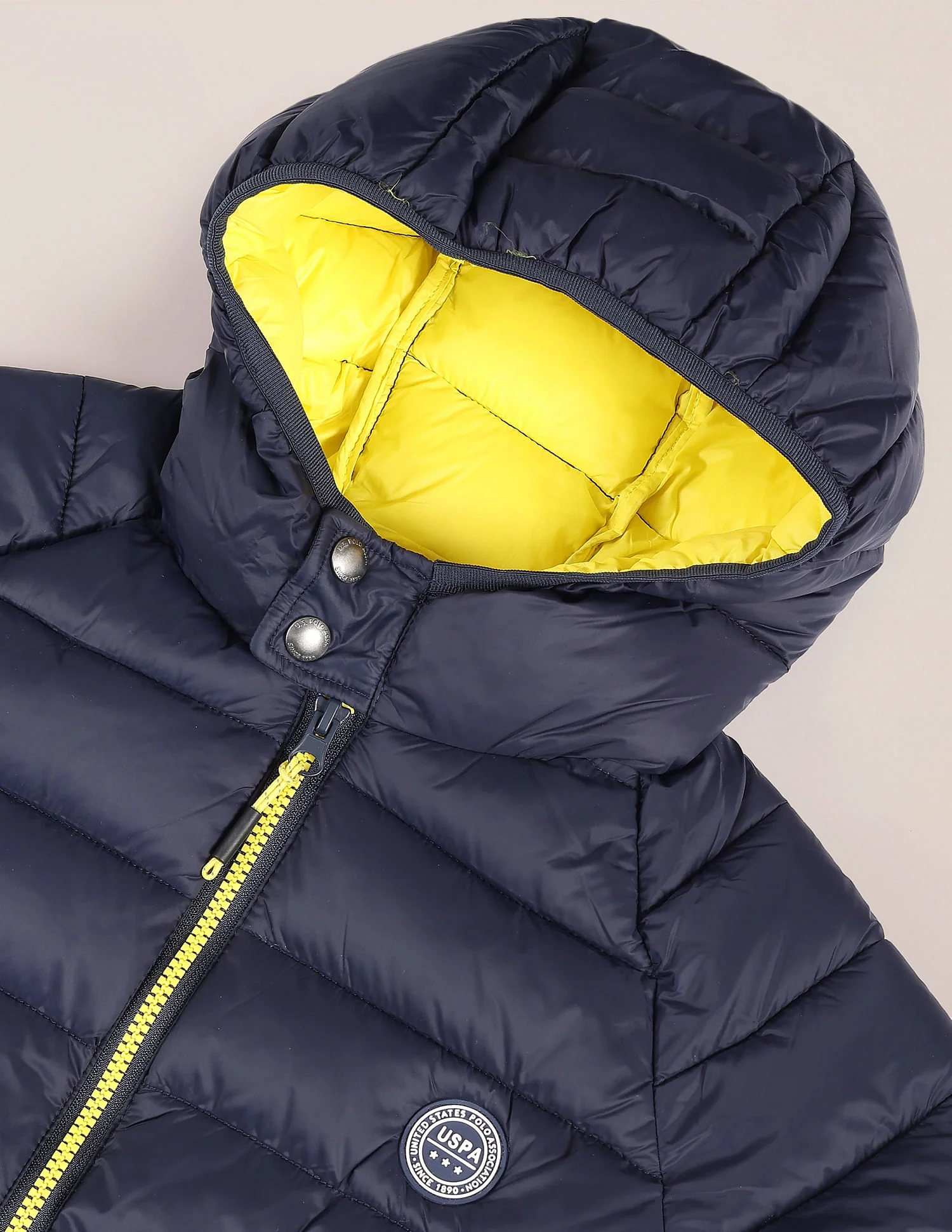 Solid Hooded Puffer Jacket - Image 2