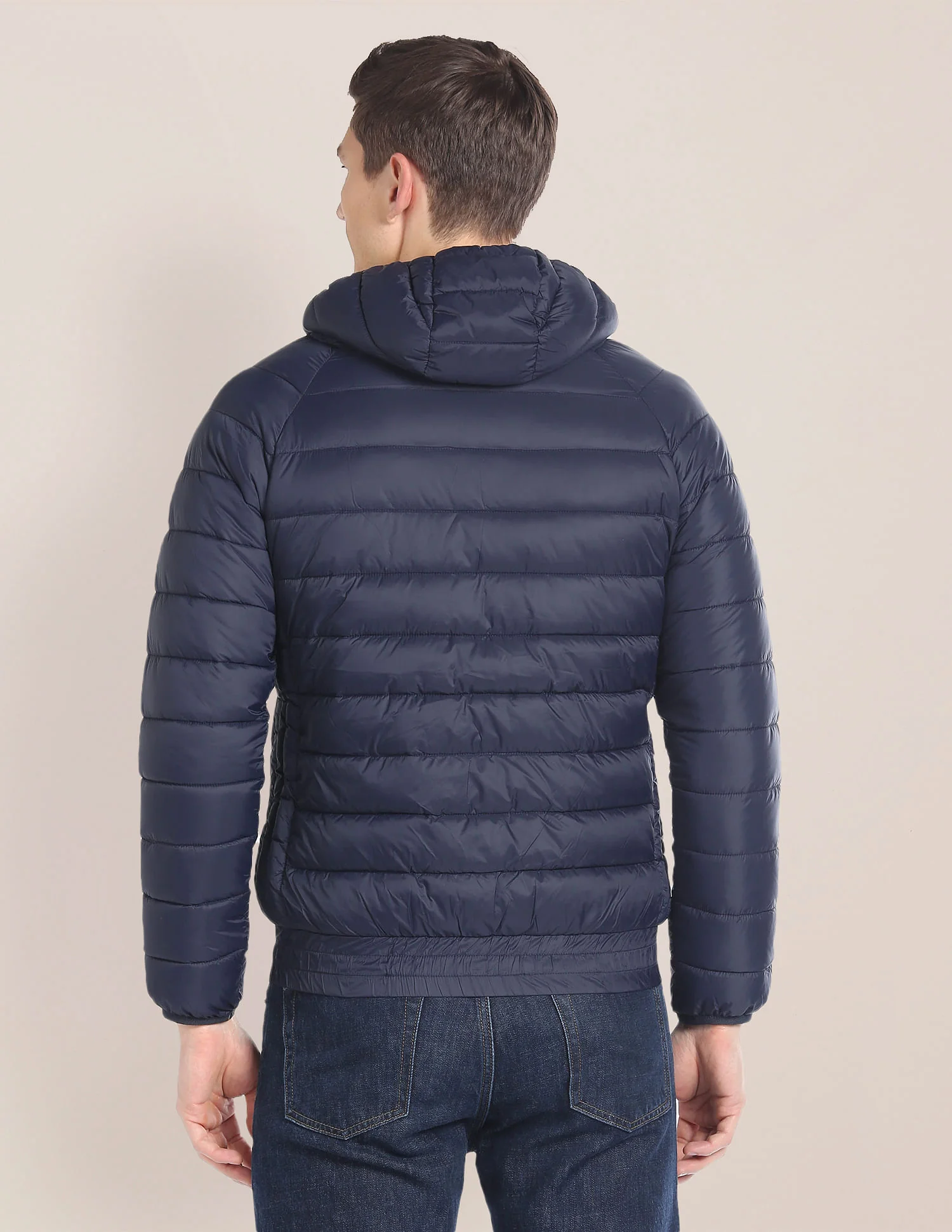 Solid Hooded Puffer Jacket - Image 5
