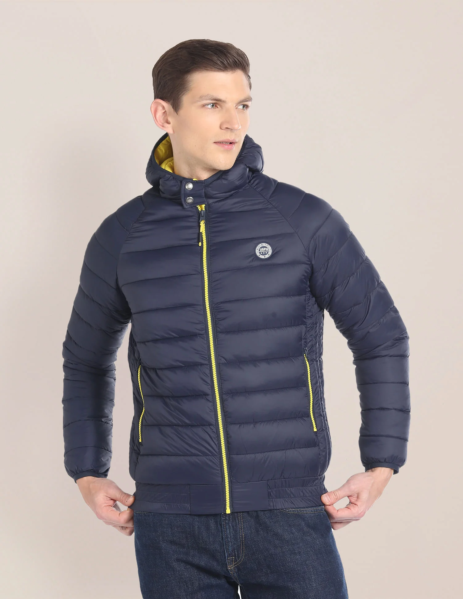 Solid Hooded Puffer Jacket - Image 6