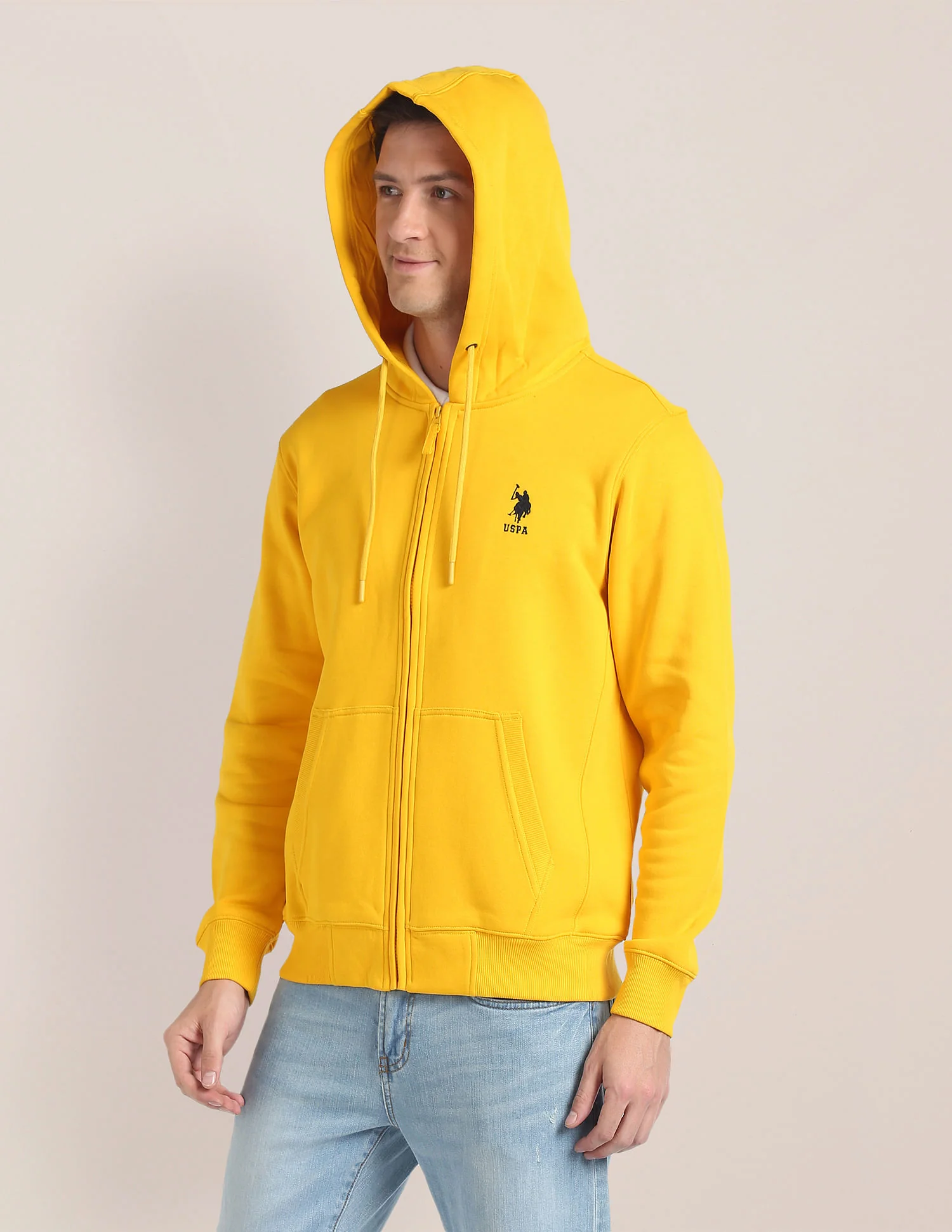 Solid Hooded Sweatshirt - Image 4