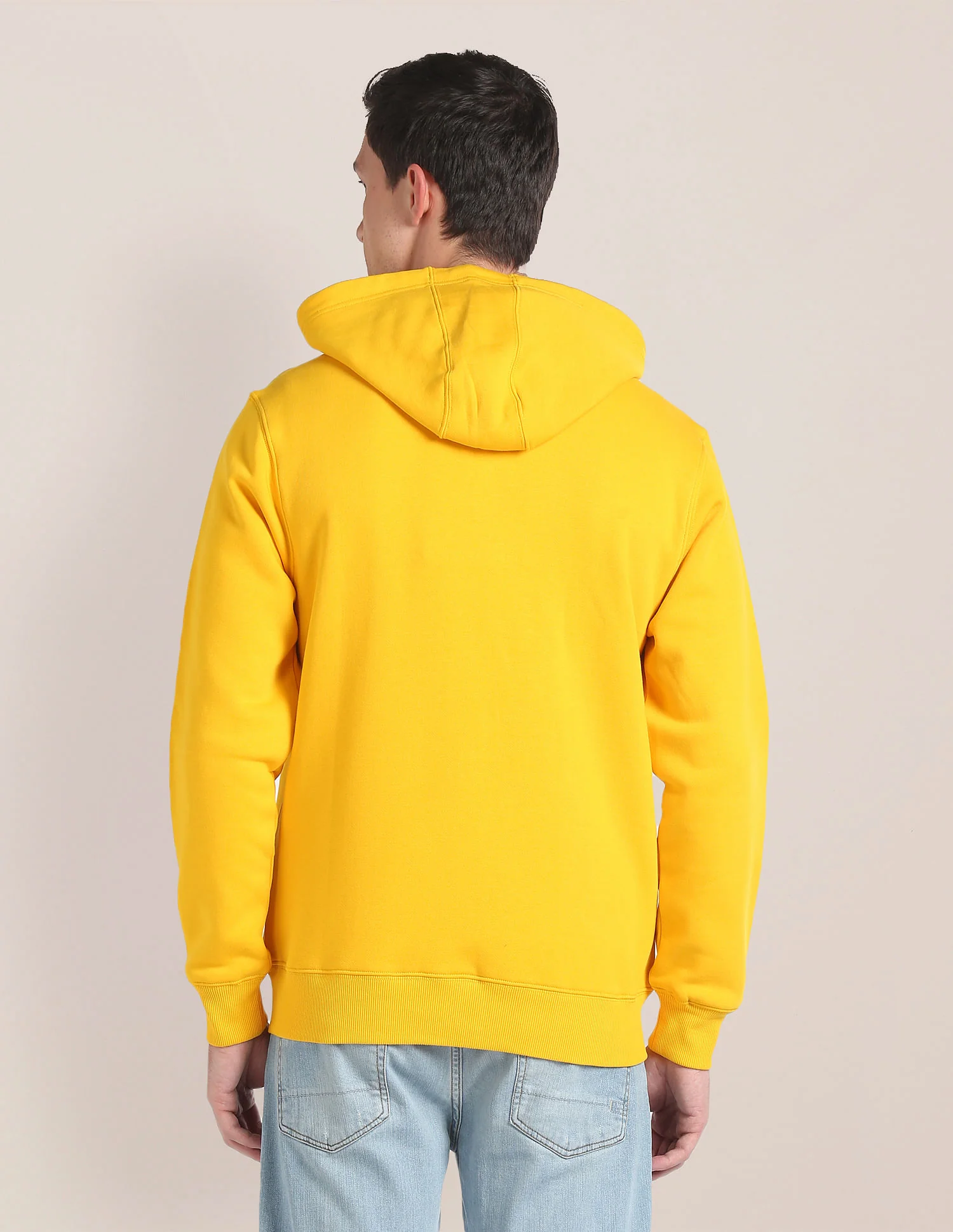 Solid Hooded Sweatshirt - Image 5
