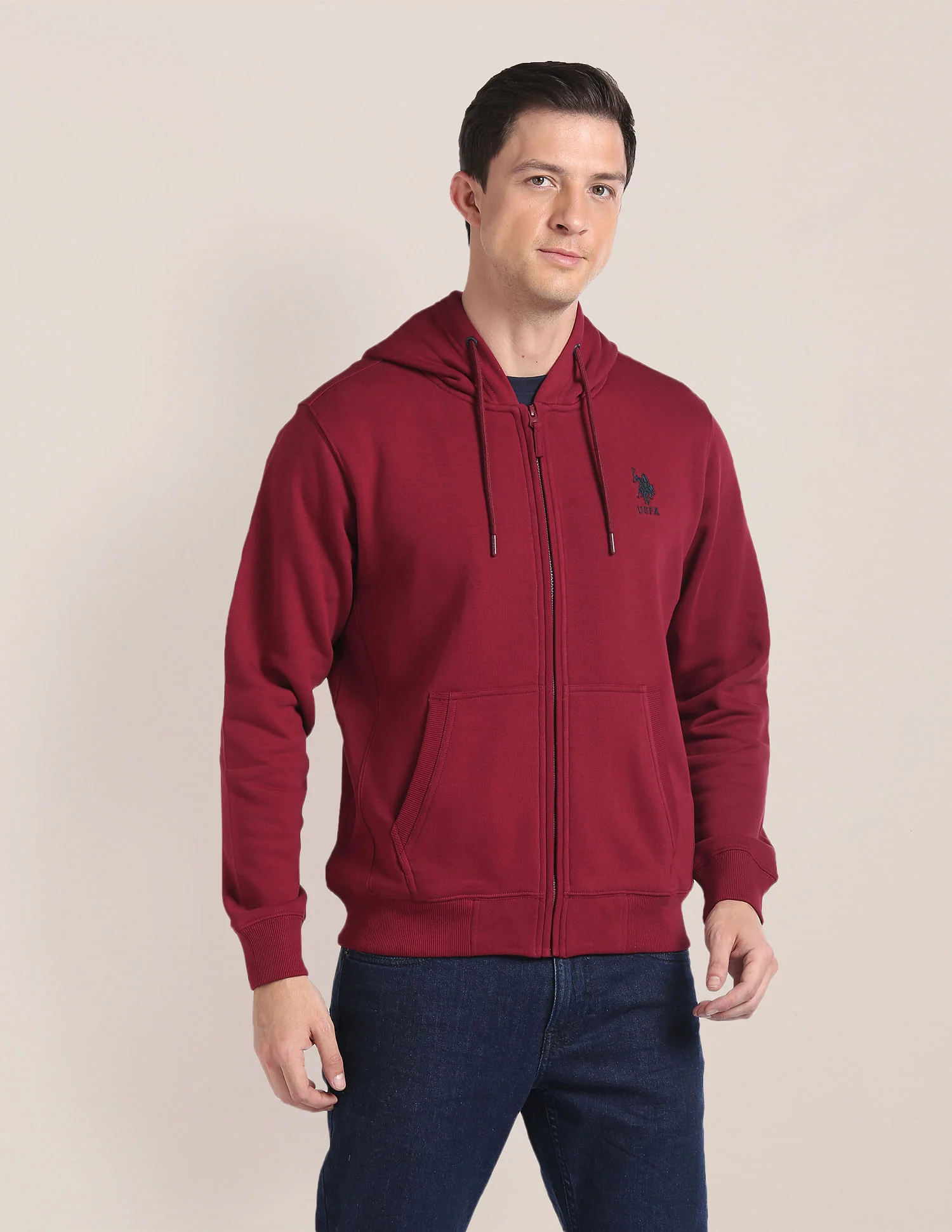 Solid Hooded Sweatshirt