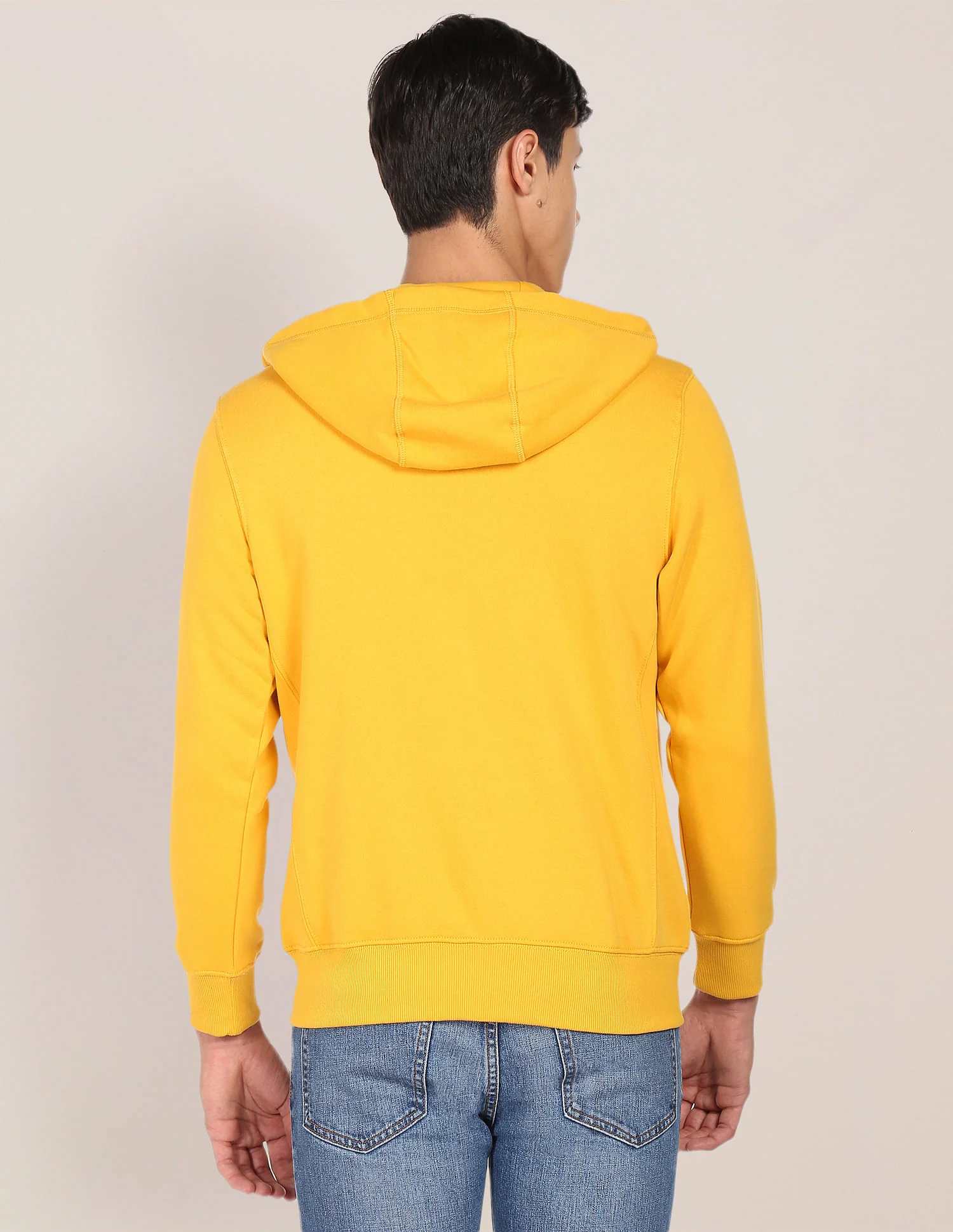 Solid Hooded Sweatshirt - Image 5