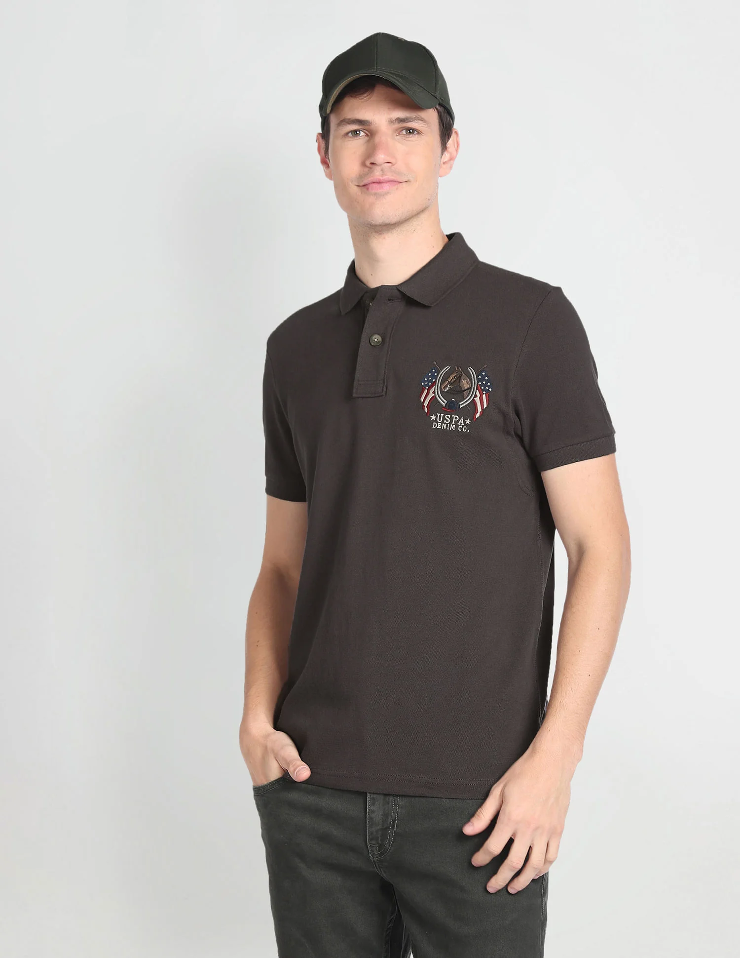 Solid Muscle Fit Polo Shirt