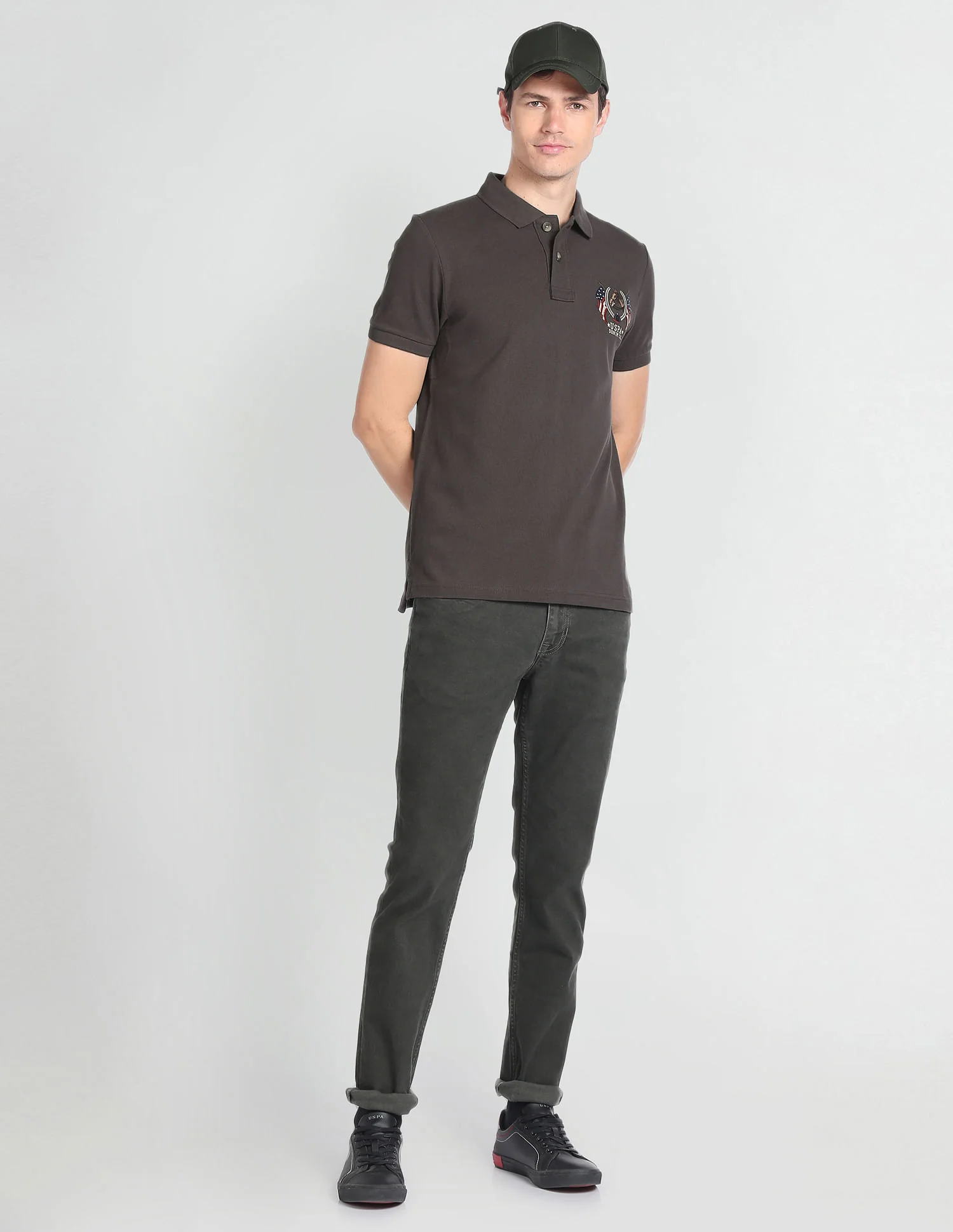 Solid Muscle Fit Polo Shirt - Image 3