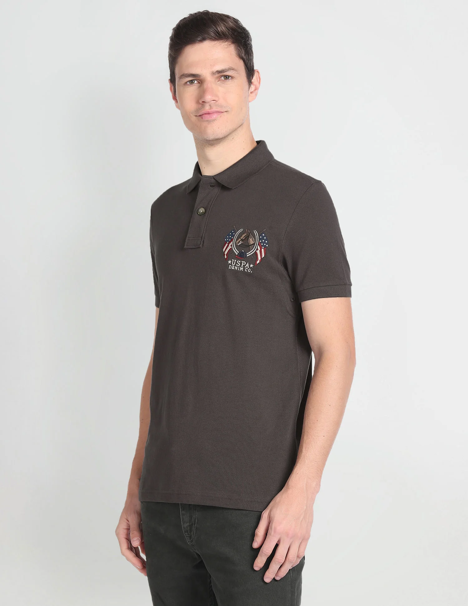 Solid Muscle Fit Polo Shirt - Image 4