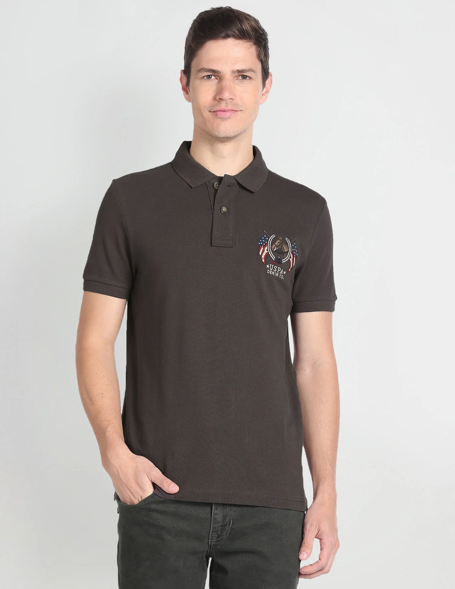Solid Muscle Fit Polo Shirt - Image 6