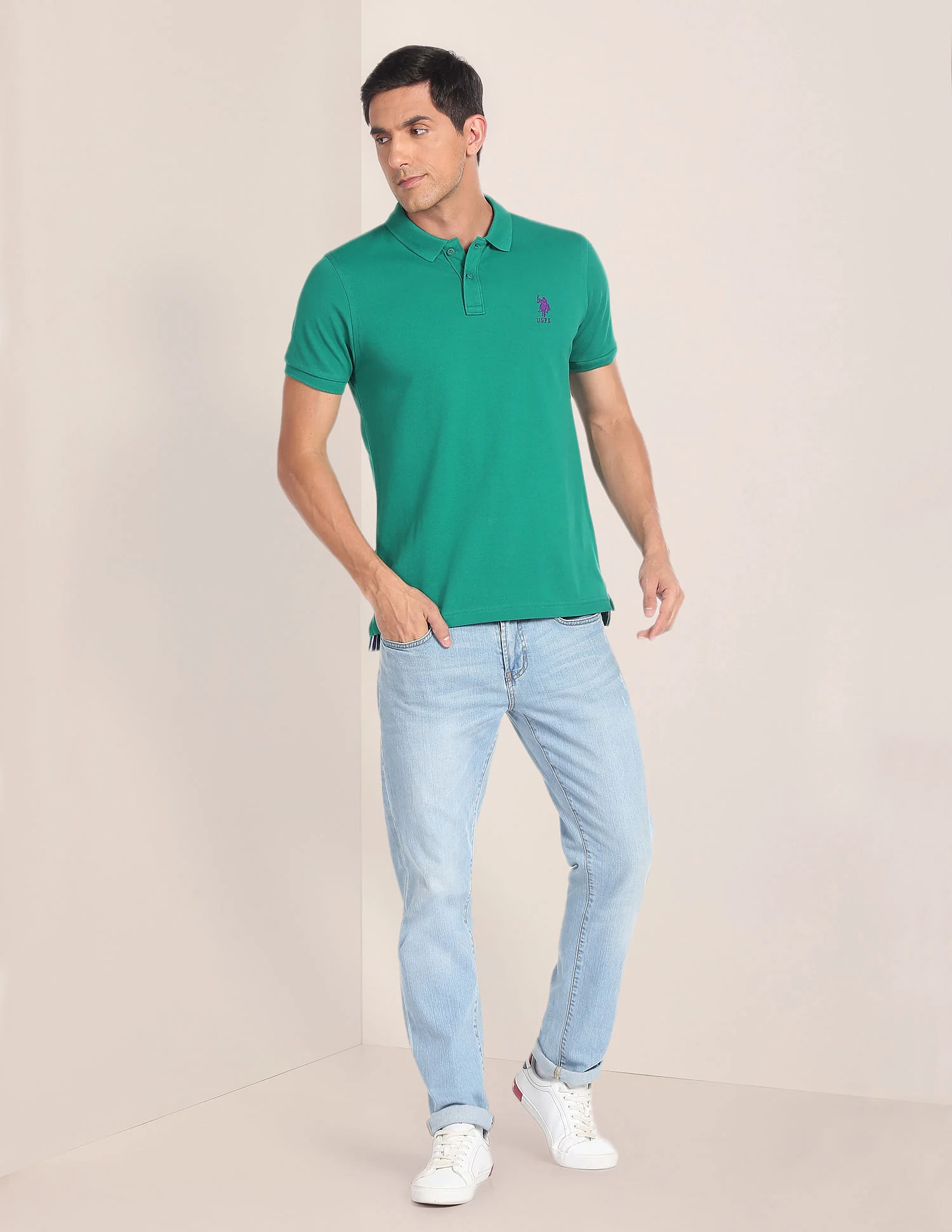 Solid Pique Polo Shirt - Image 3