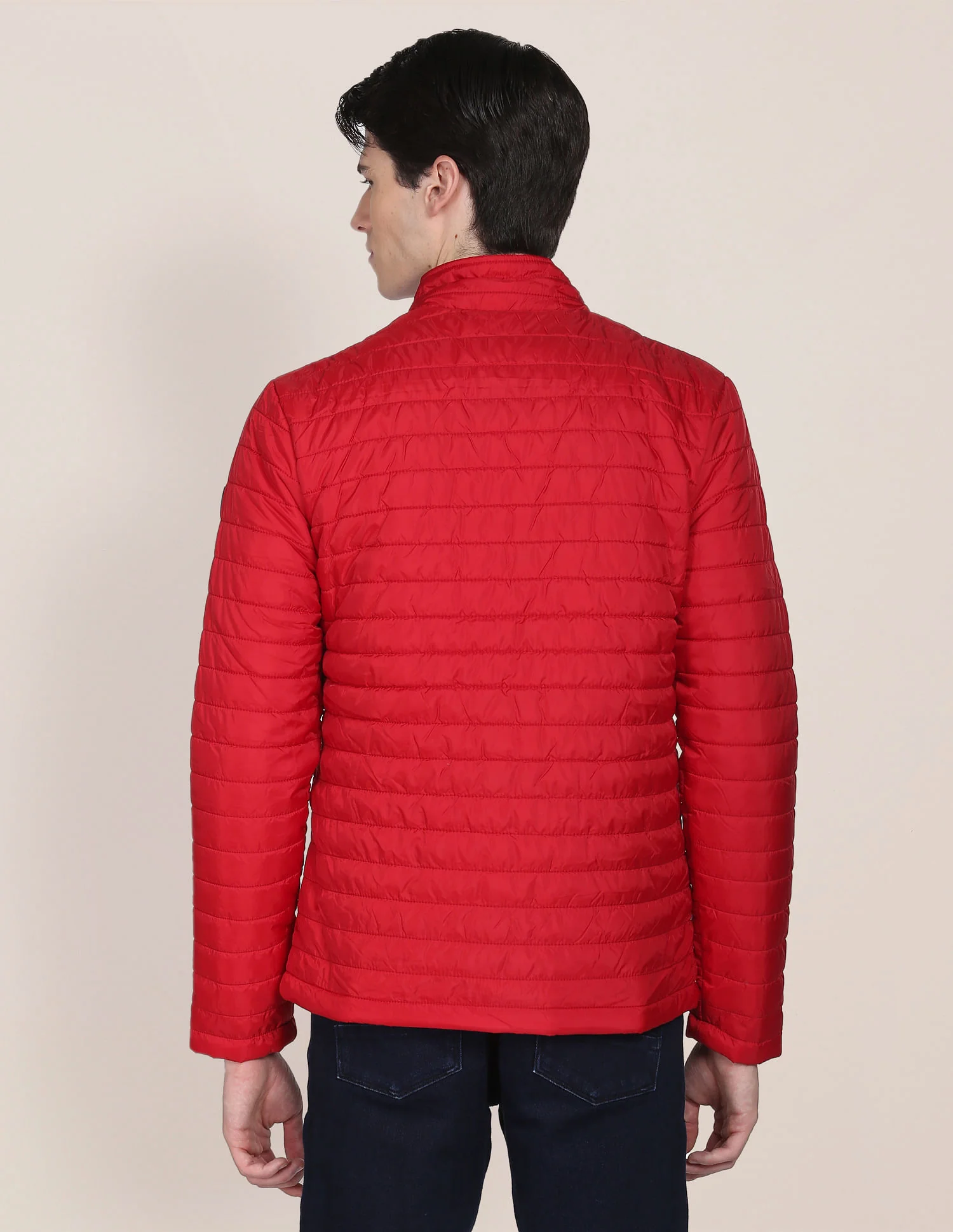 Solid Polyester Puffer Jacket - Image 4