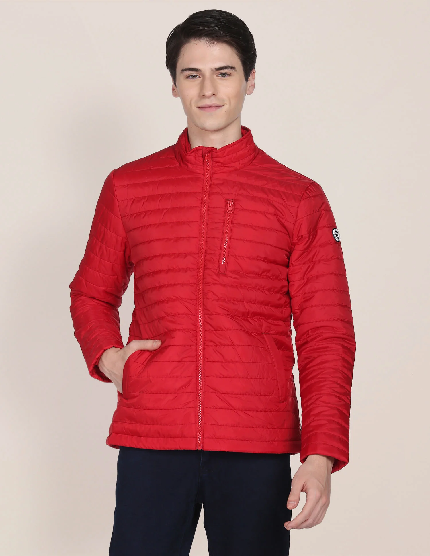 Solid Polyester Puffer Jacket - Image 5