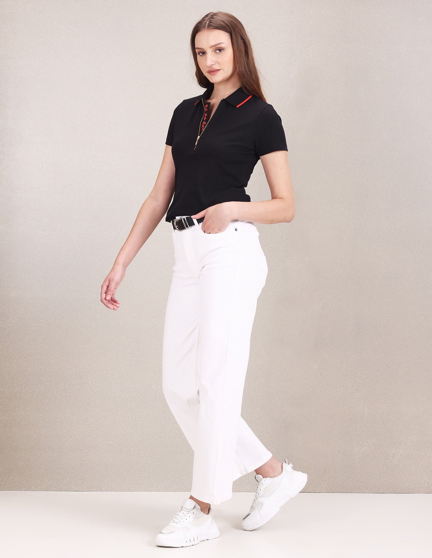 Solid Regular Fit Polo Shirt - Image 3