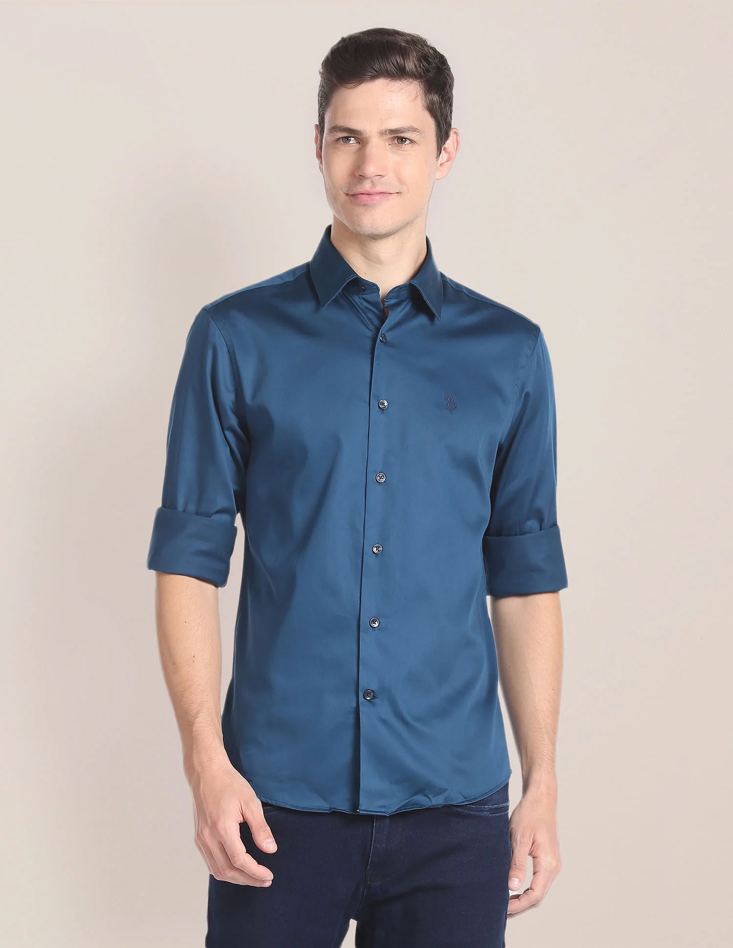 Solid Sateen Shirt - Image 6