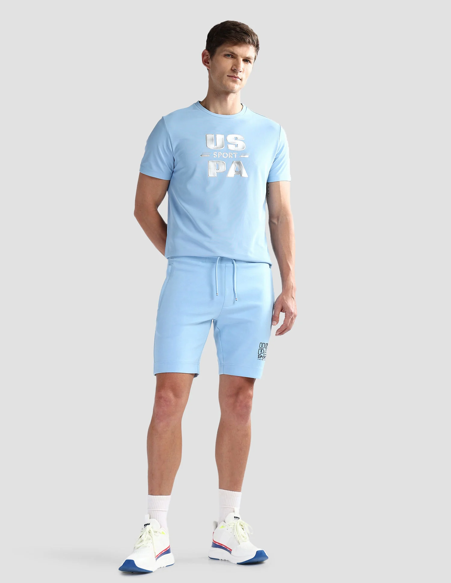 Solid Slim Fit Active Shorts - Image 4