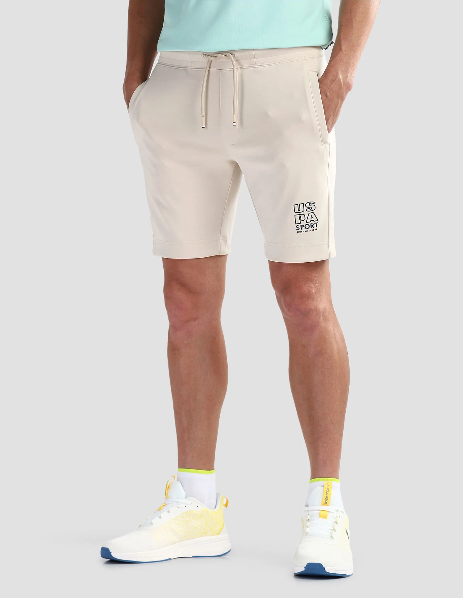 Solid Slim Fit Active Shorts - Image 3
