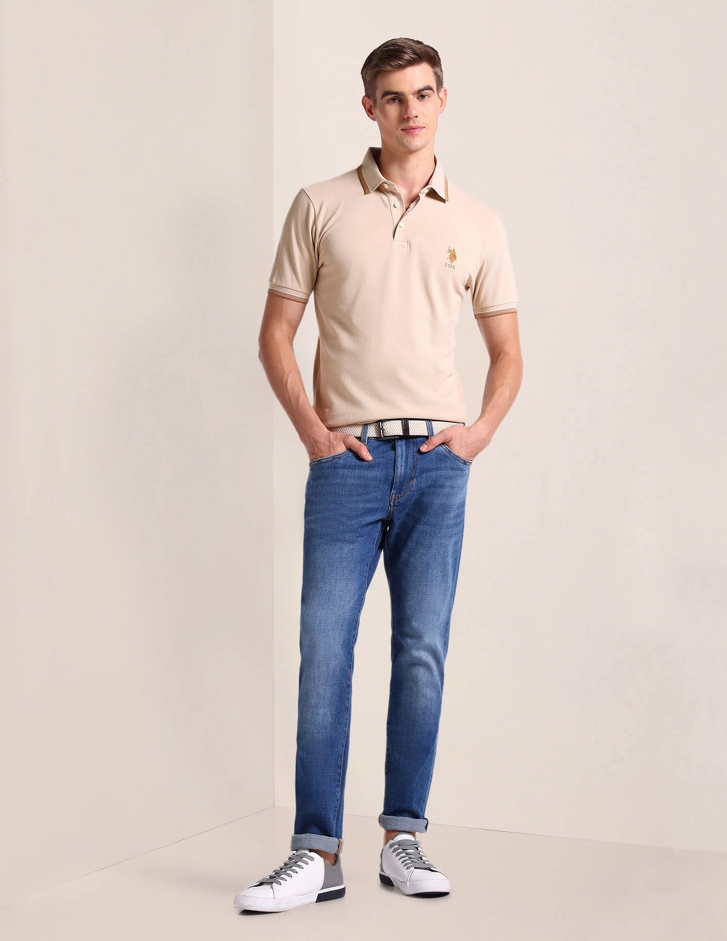 Solid Slim Fit Polo Shirt - Image 3