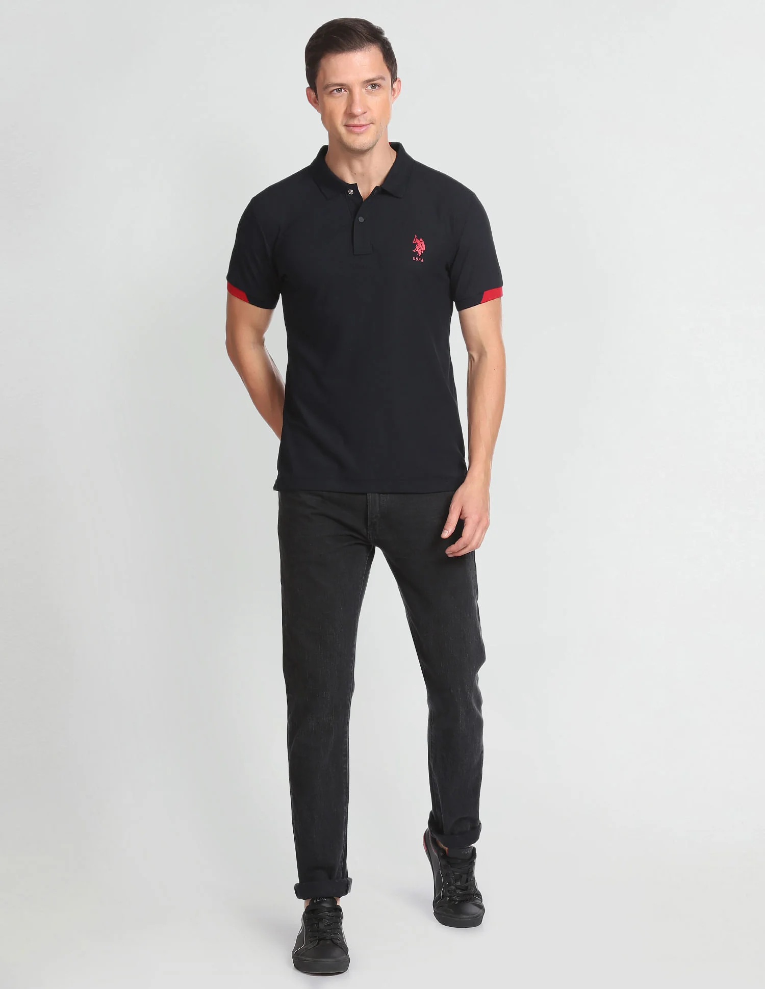 Solid Slim Fit Polo Shirt - Image 3