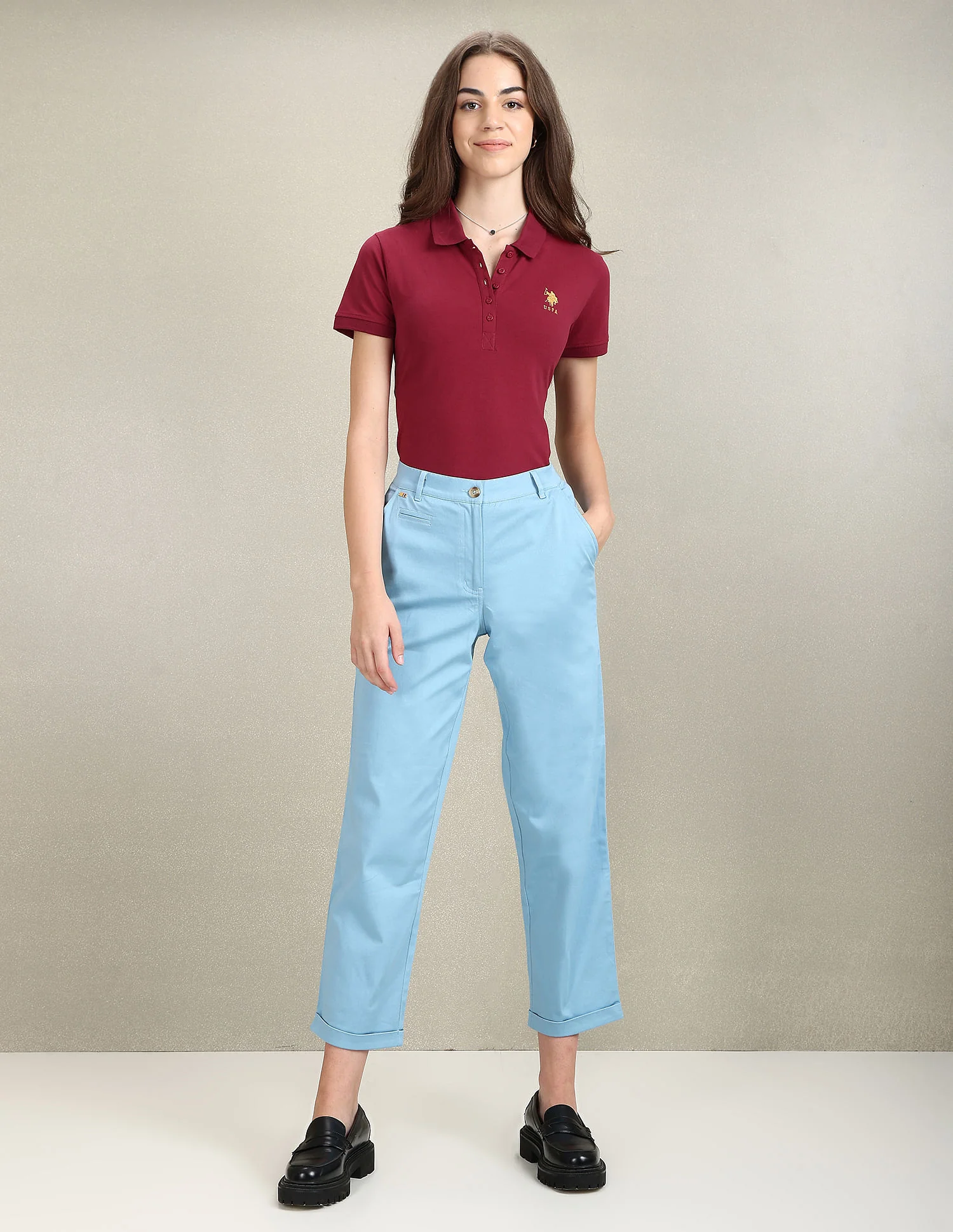 Solid Slim Polo Shirt - Image 3
