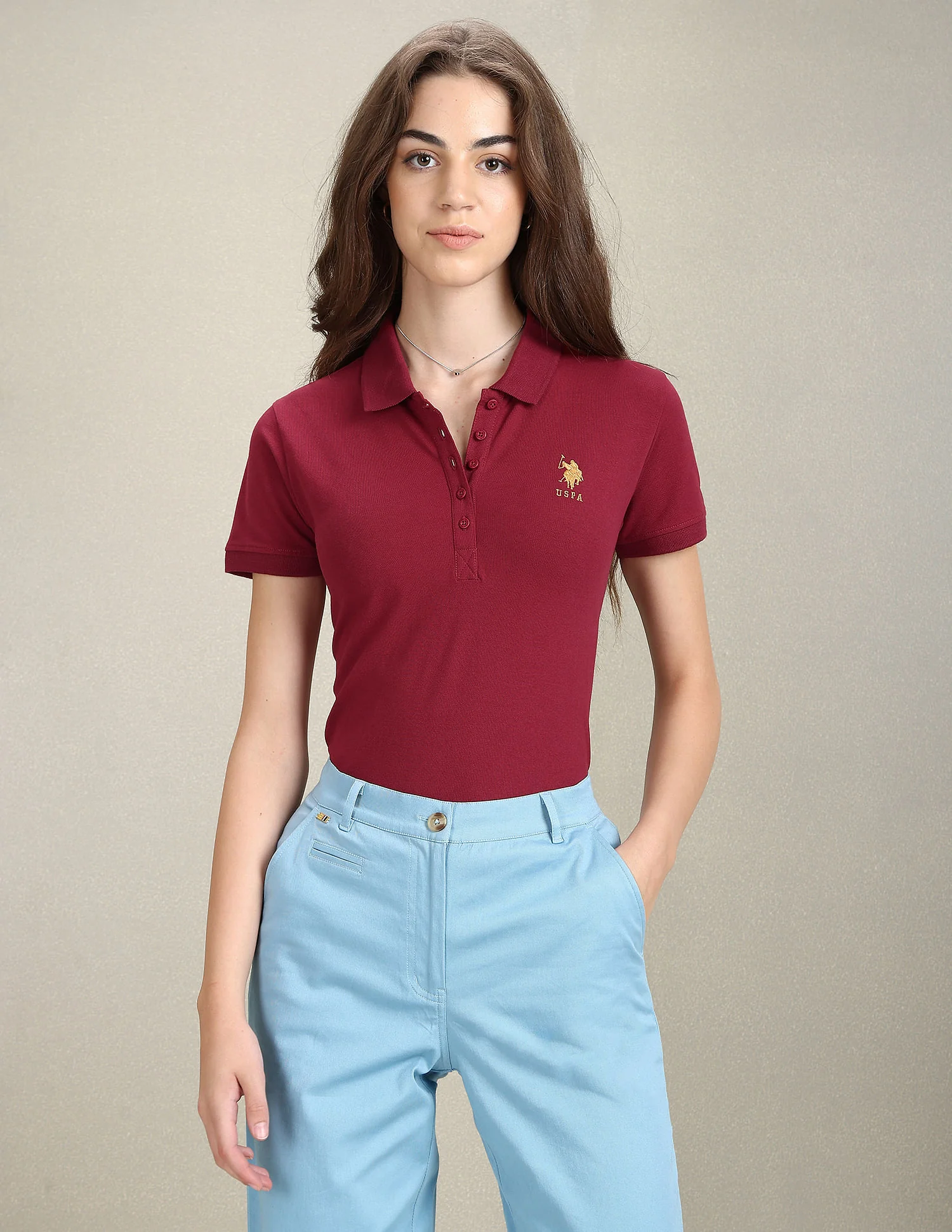Solid Slim Polo Shirt - Image 6