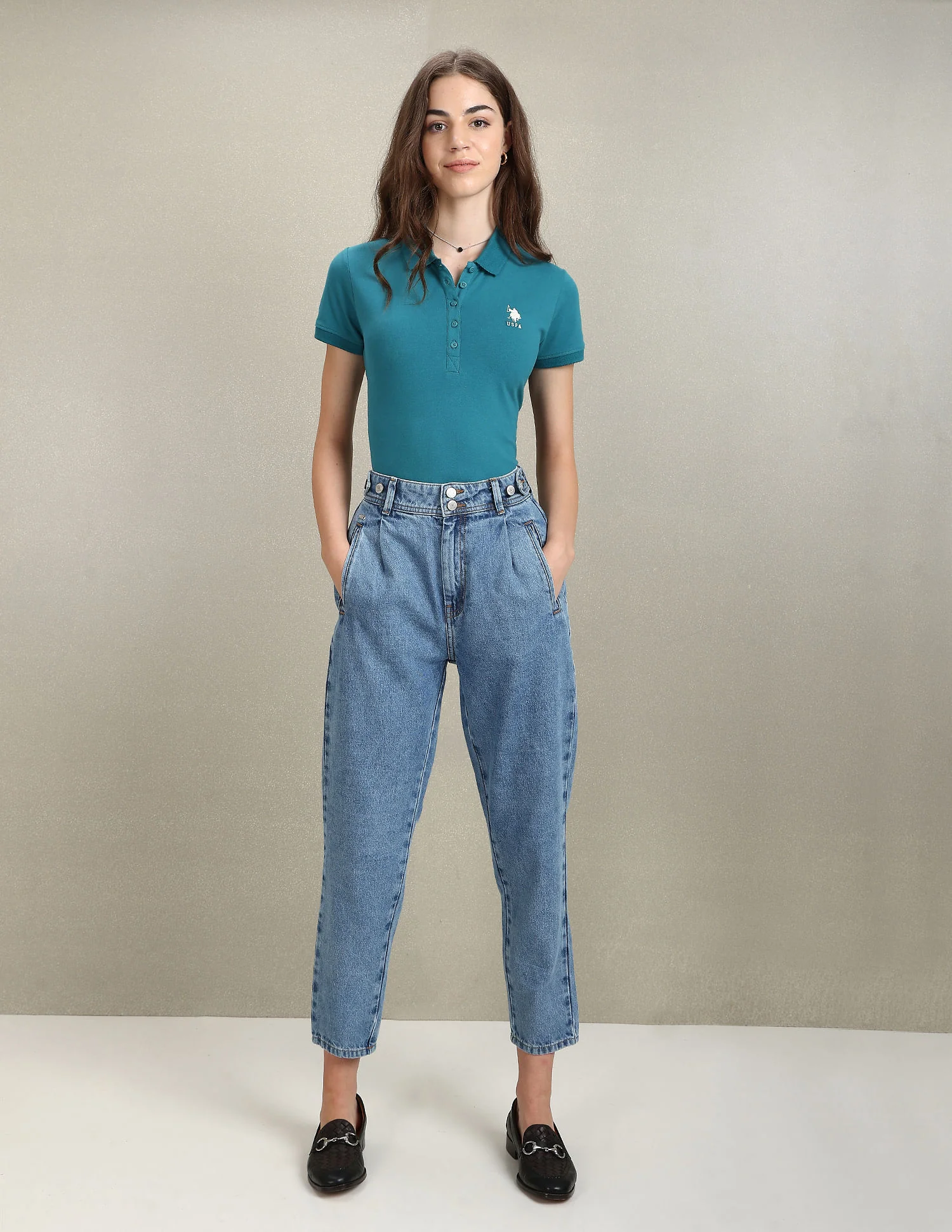 Solid Slim Polo Shirt - Image 3
