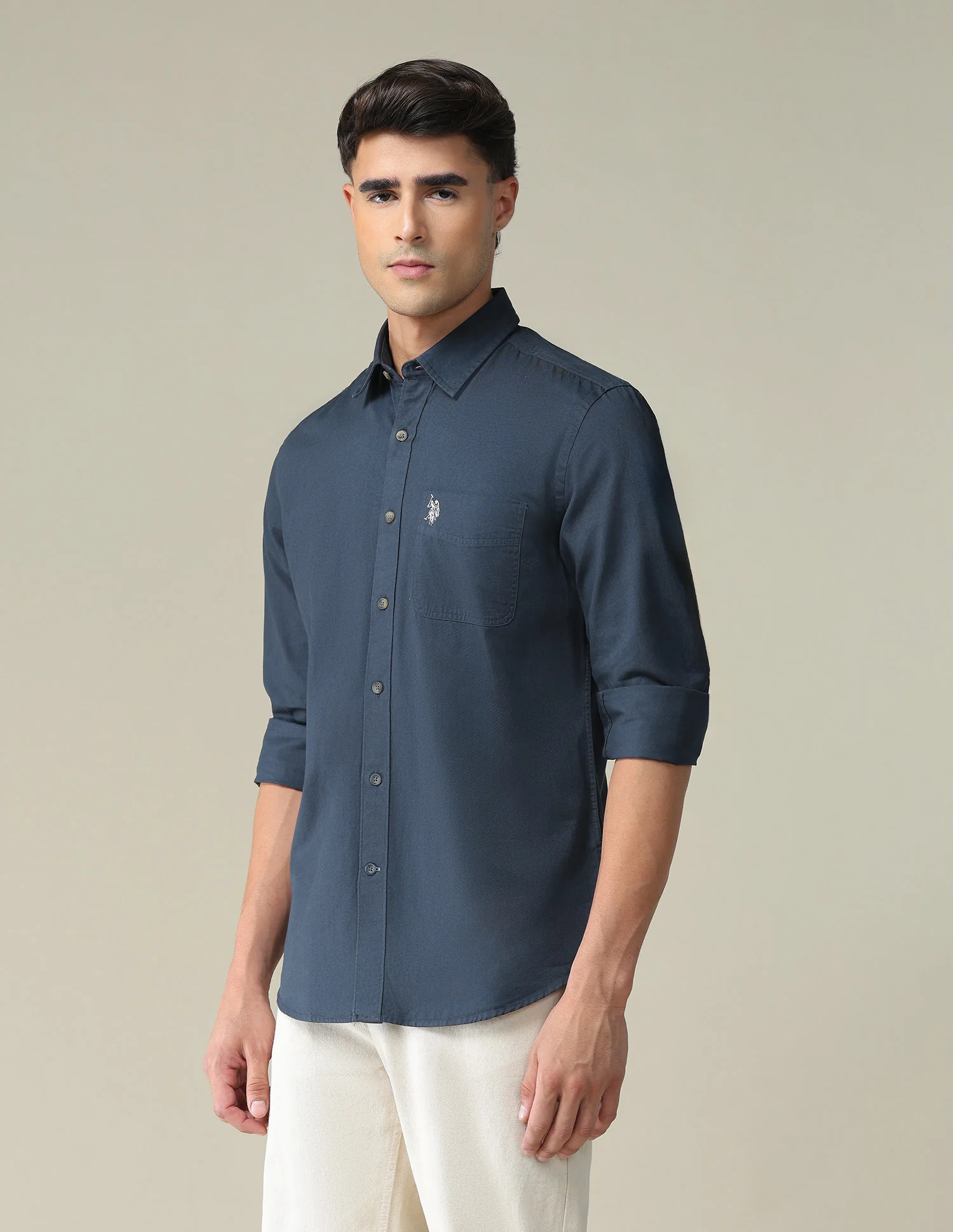Solid Slim Shirt - Image 4