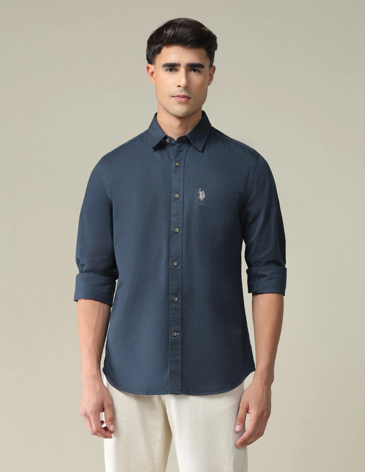 Solid Slim Shirt - Image 6