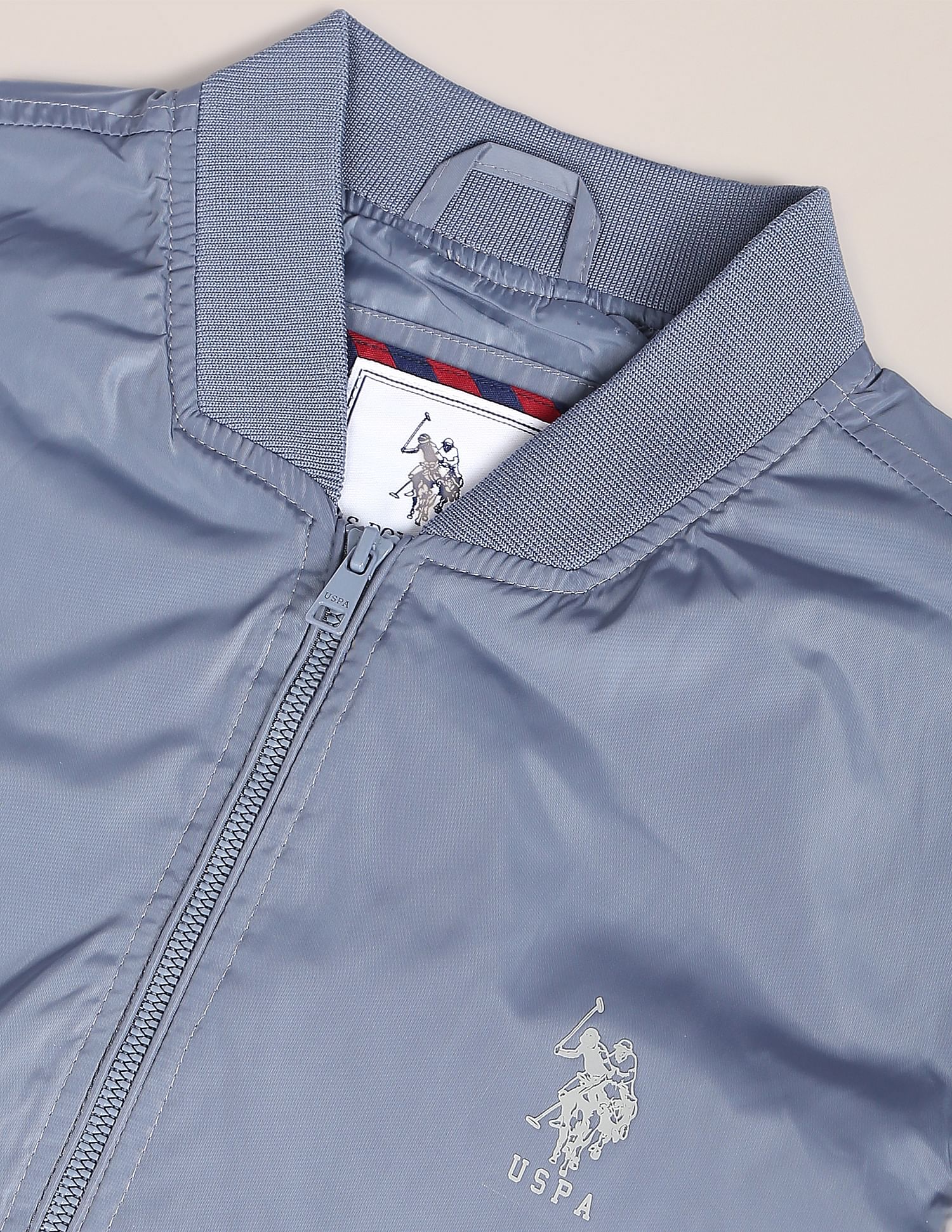 Solid Stand Collar Bomber Jacket - Image 2