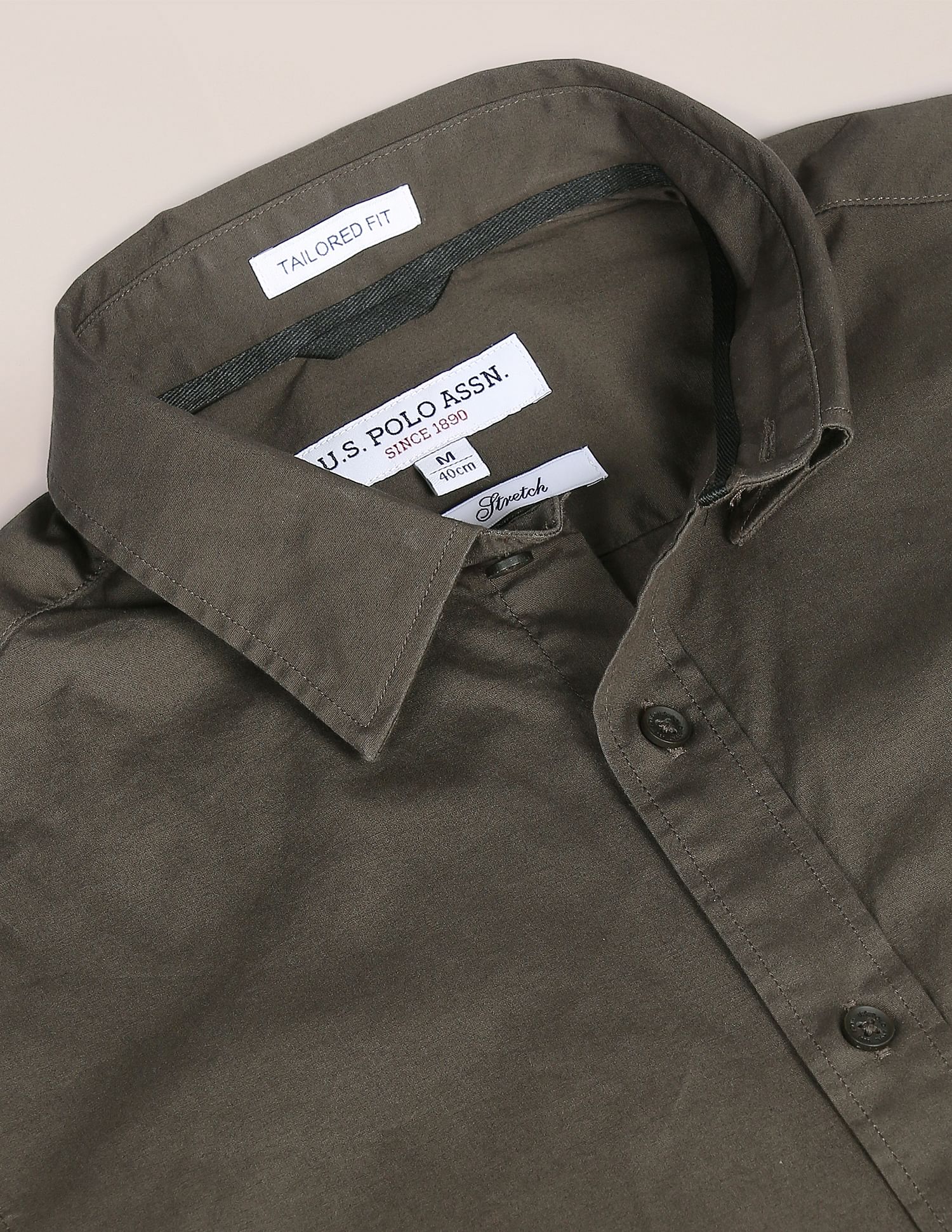 Solid Tailored Fit Casual Shirt - Image 2
