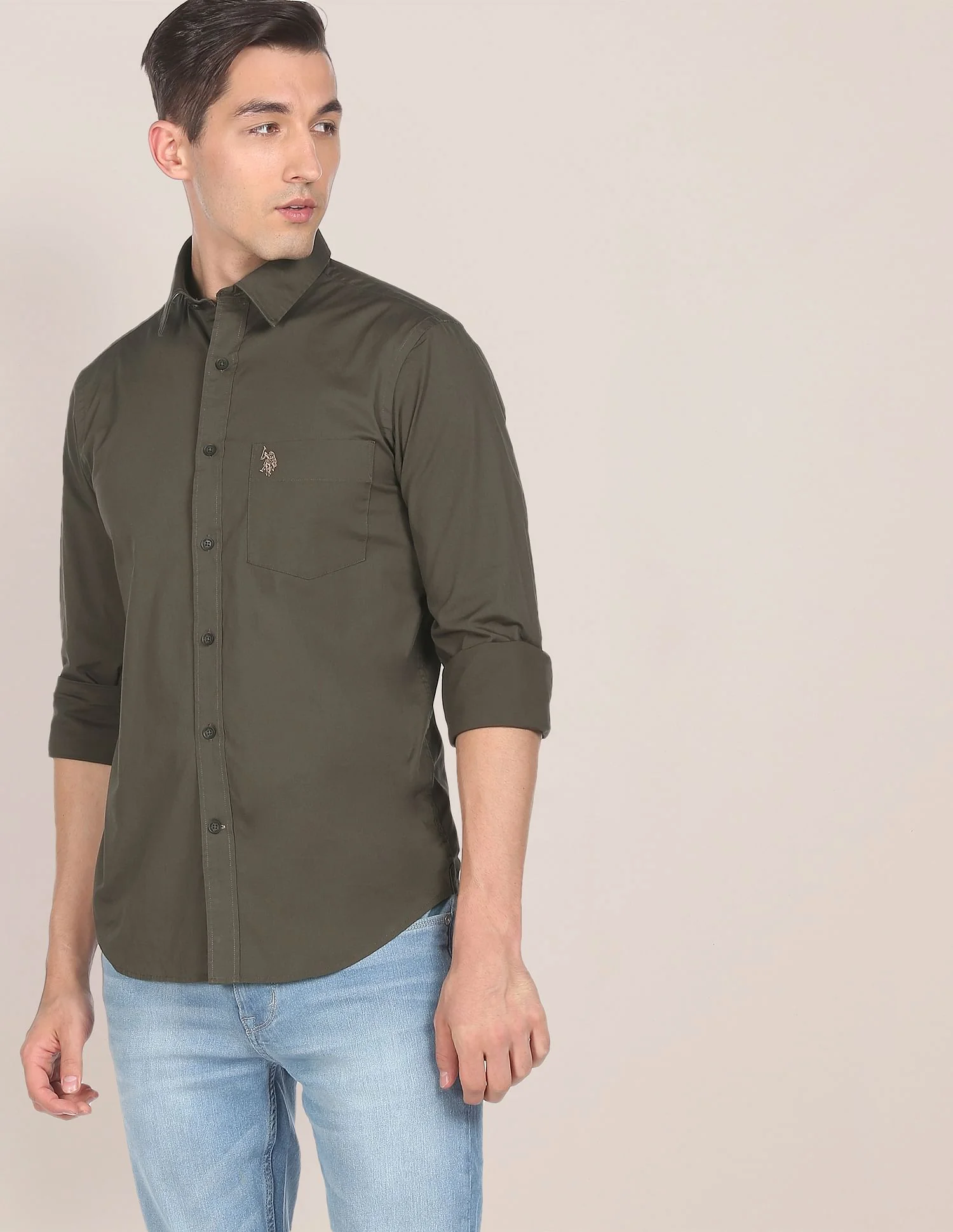 Solid Tailored Fit Casual Shirt - Image 6