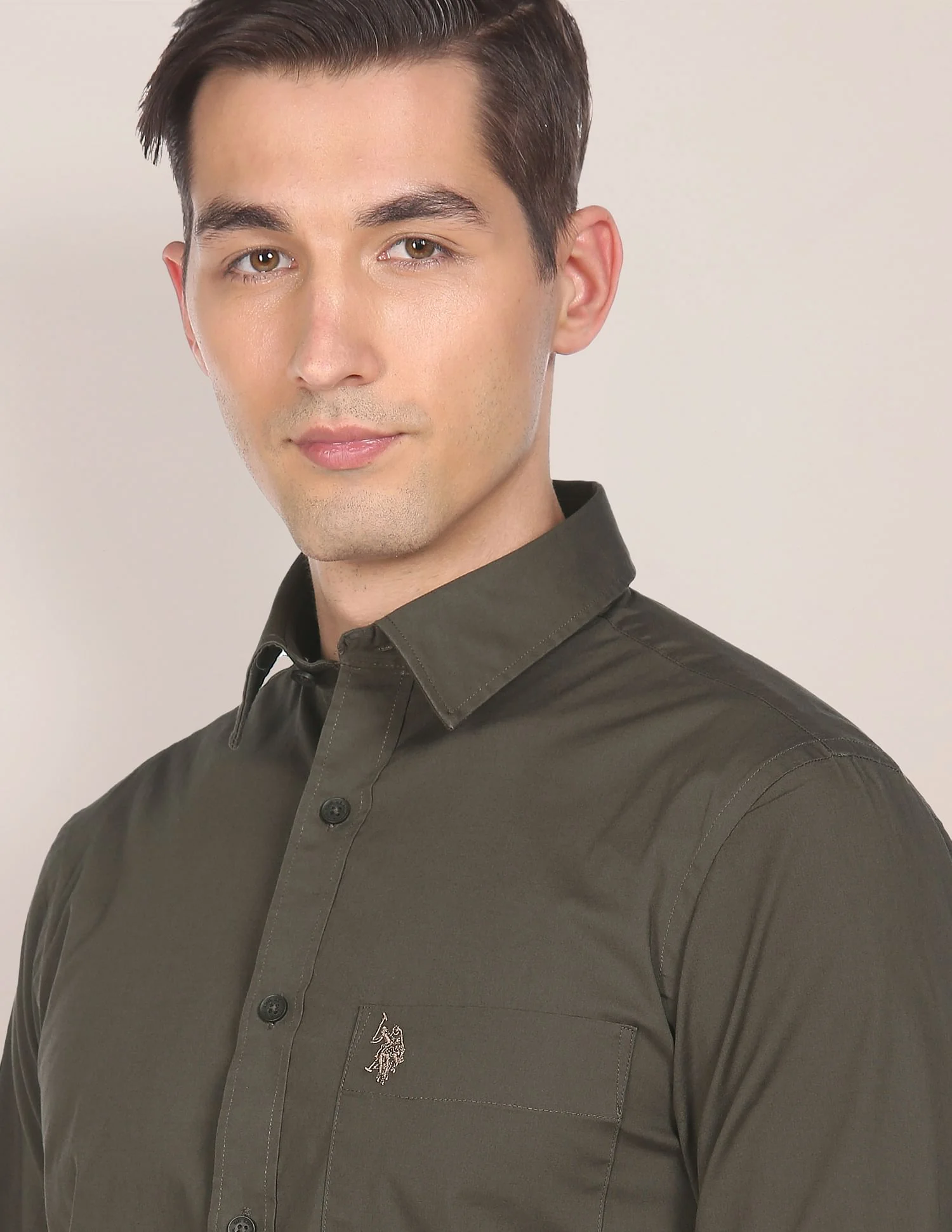 Solid Tailored Fit Casual Shirt - Image 7