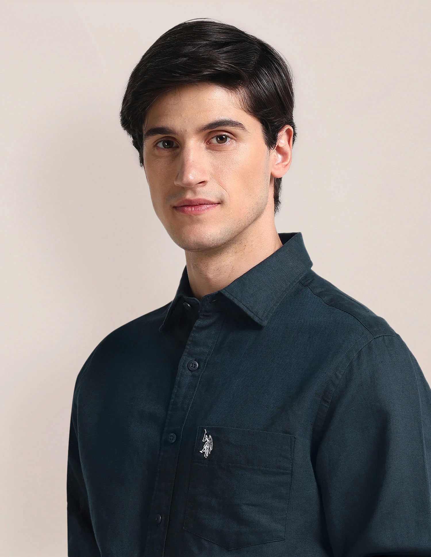 Solid Tailored Fit Shirt - Image 7