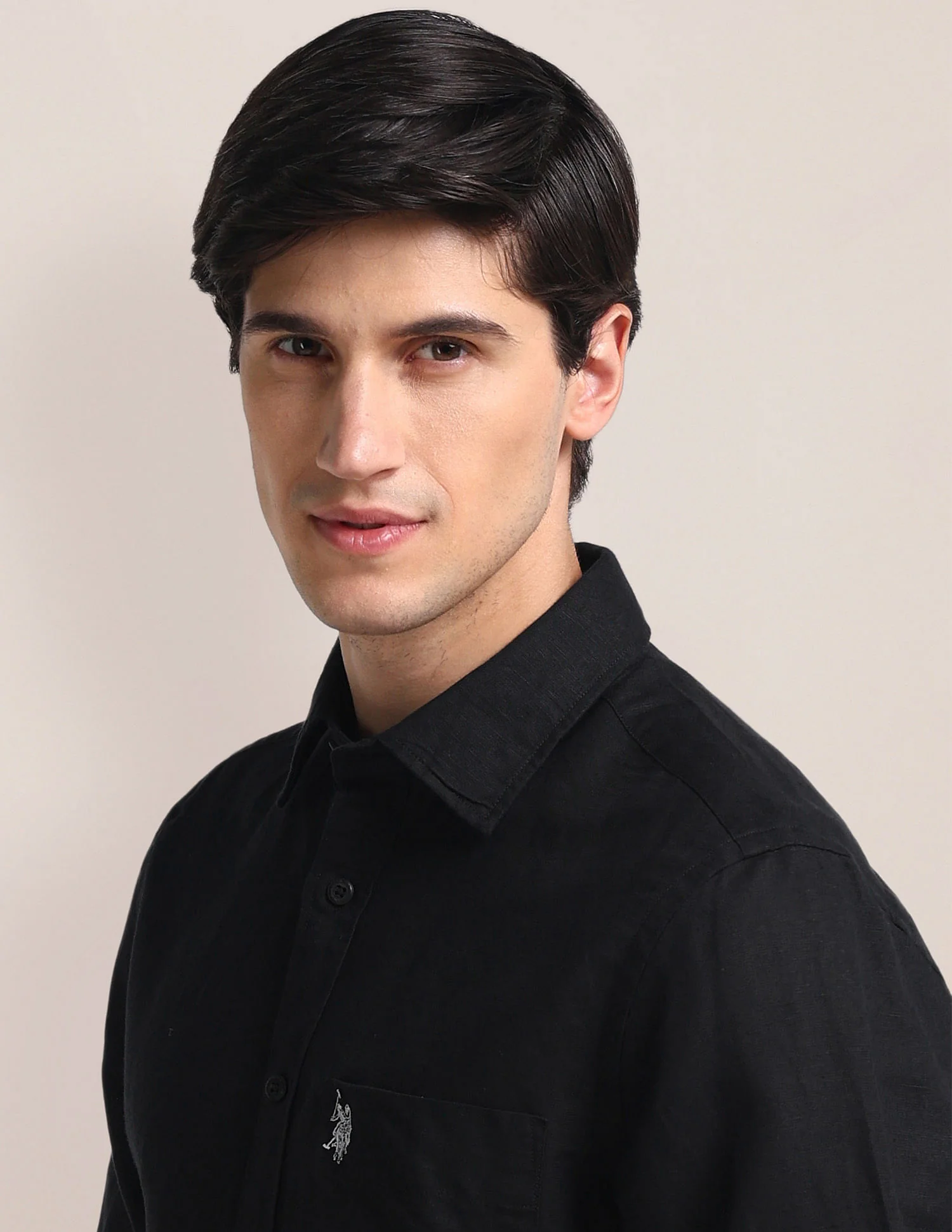 Solid Tailored Fit Shirt - Image 7