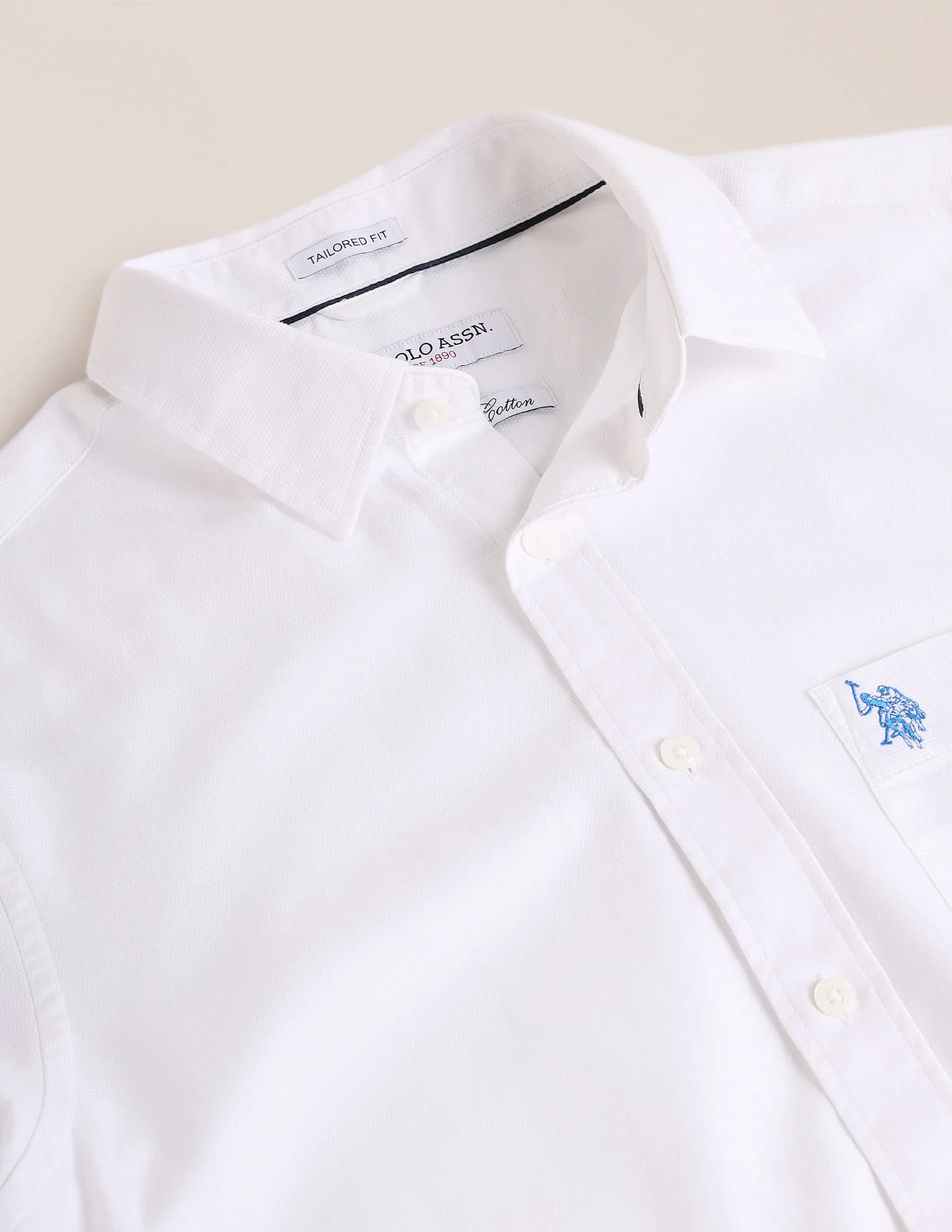 Solid Tailored Fit Shirt - Image 2