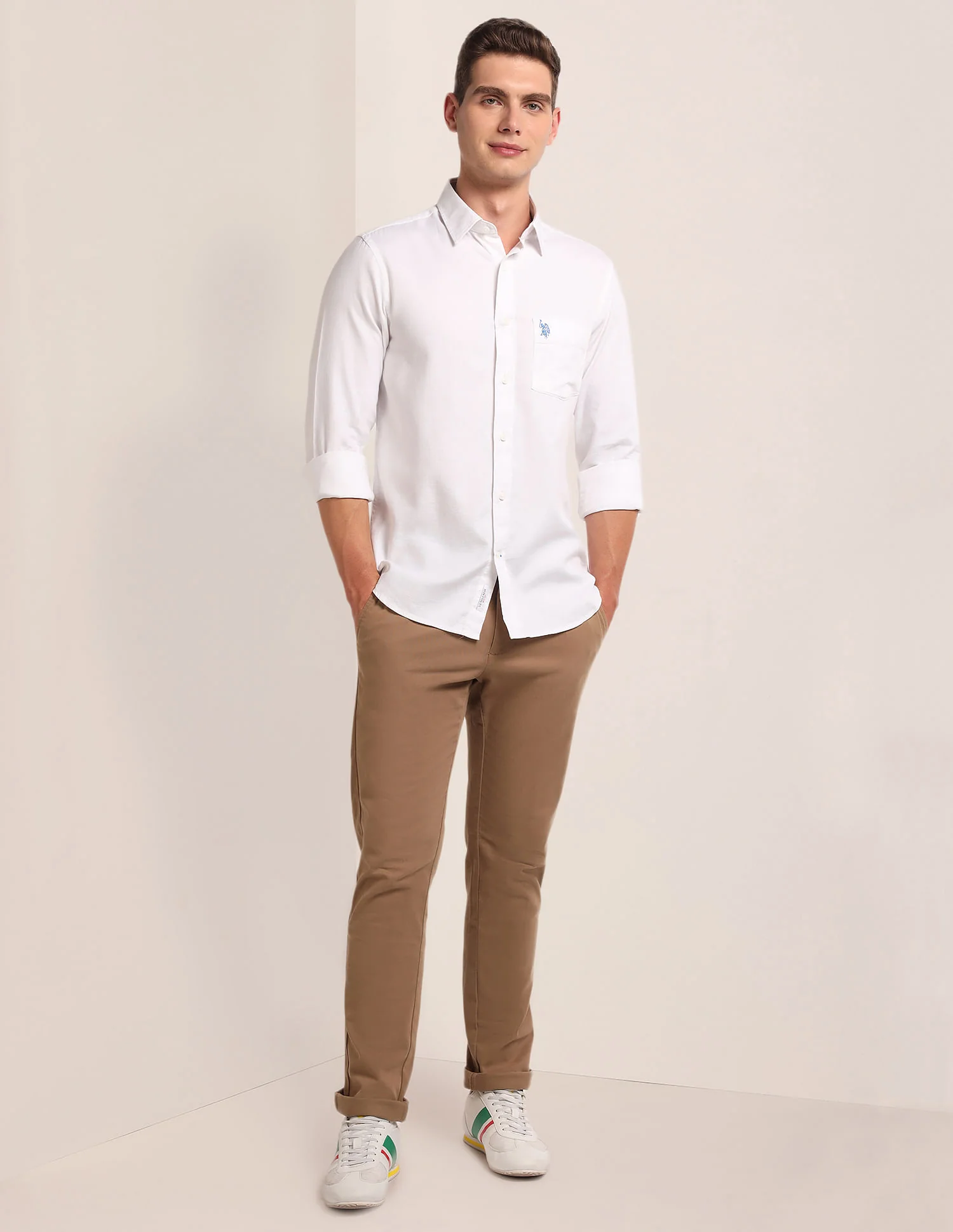Solid Tailored Fit Shirt - Image 3