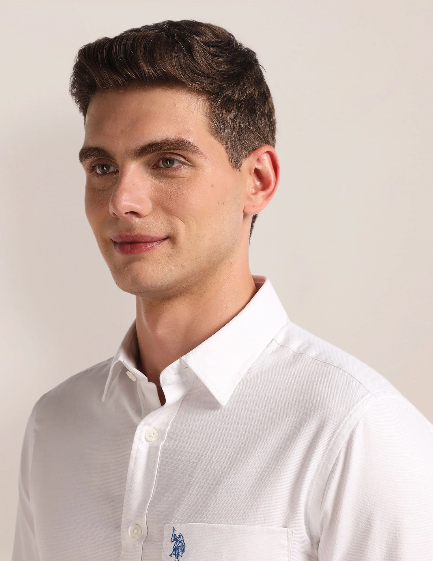 Solid Tailored Fit Shirt - Image 7