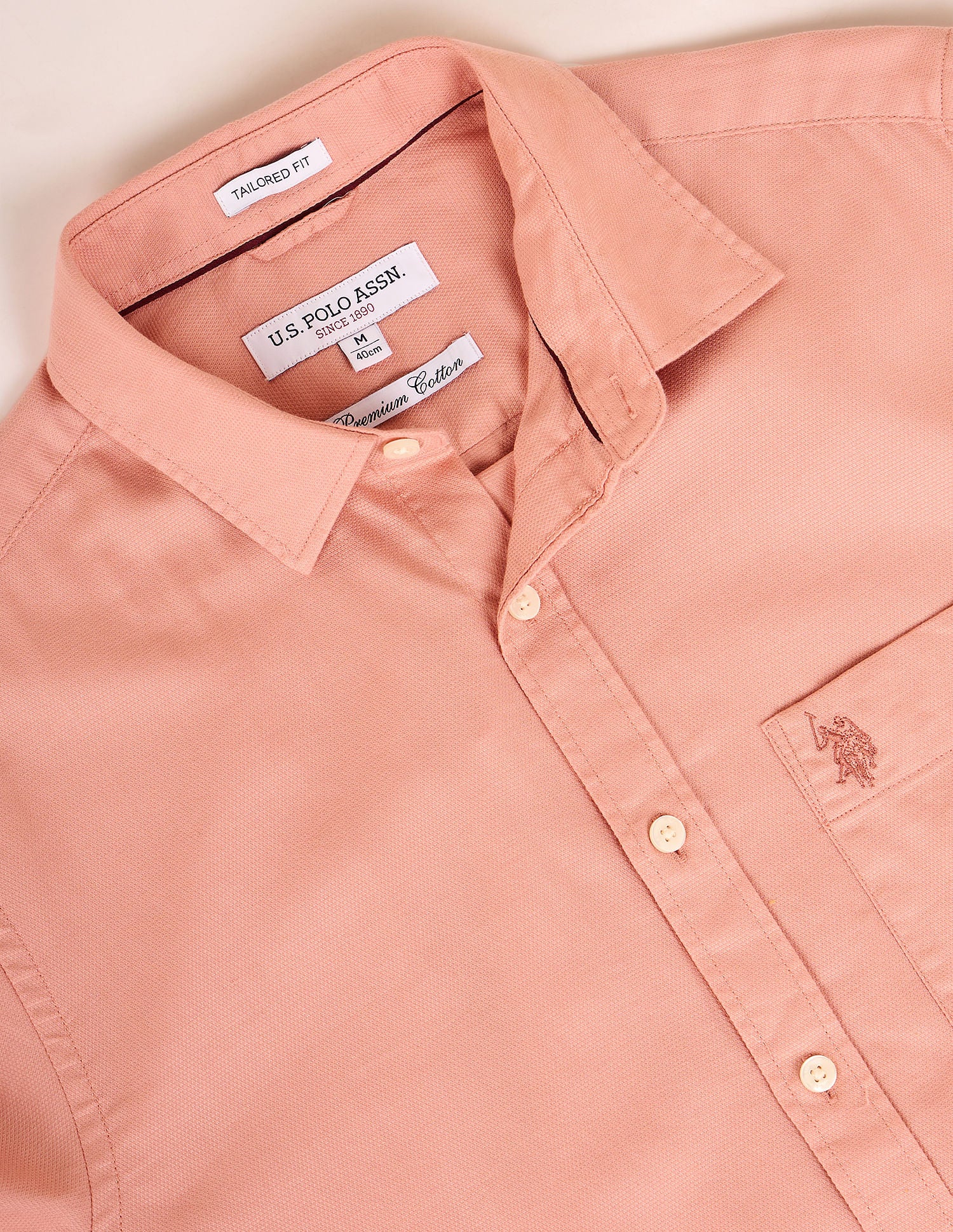 Solid Tailored Fit Shirt - Image 2