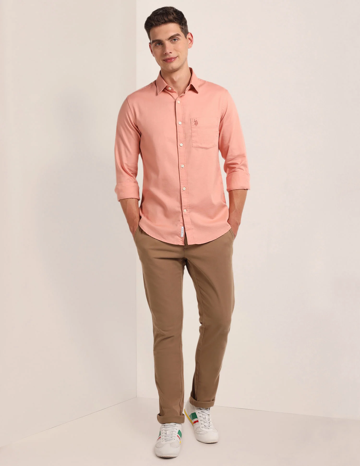 Solid Tailored Fit Shirt - Image 3