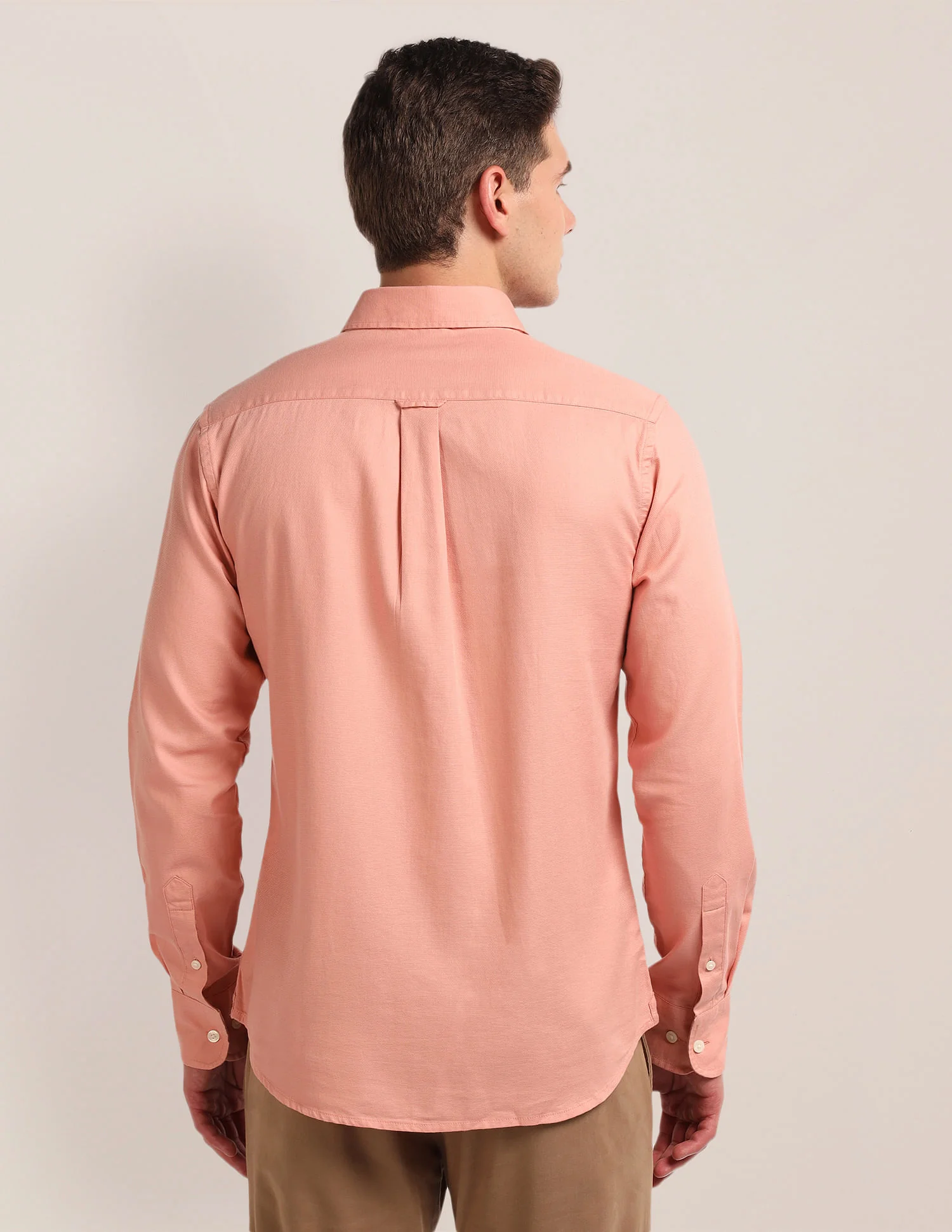 Solid Tailored Fit Shirt - Image 5
