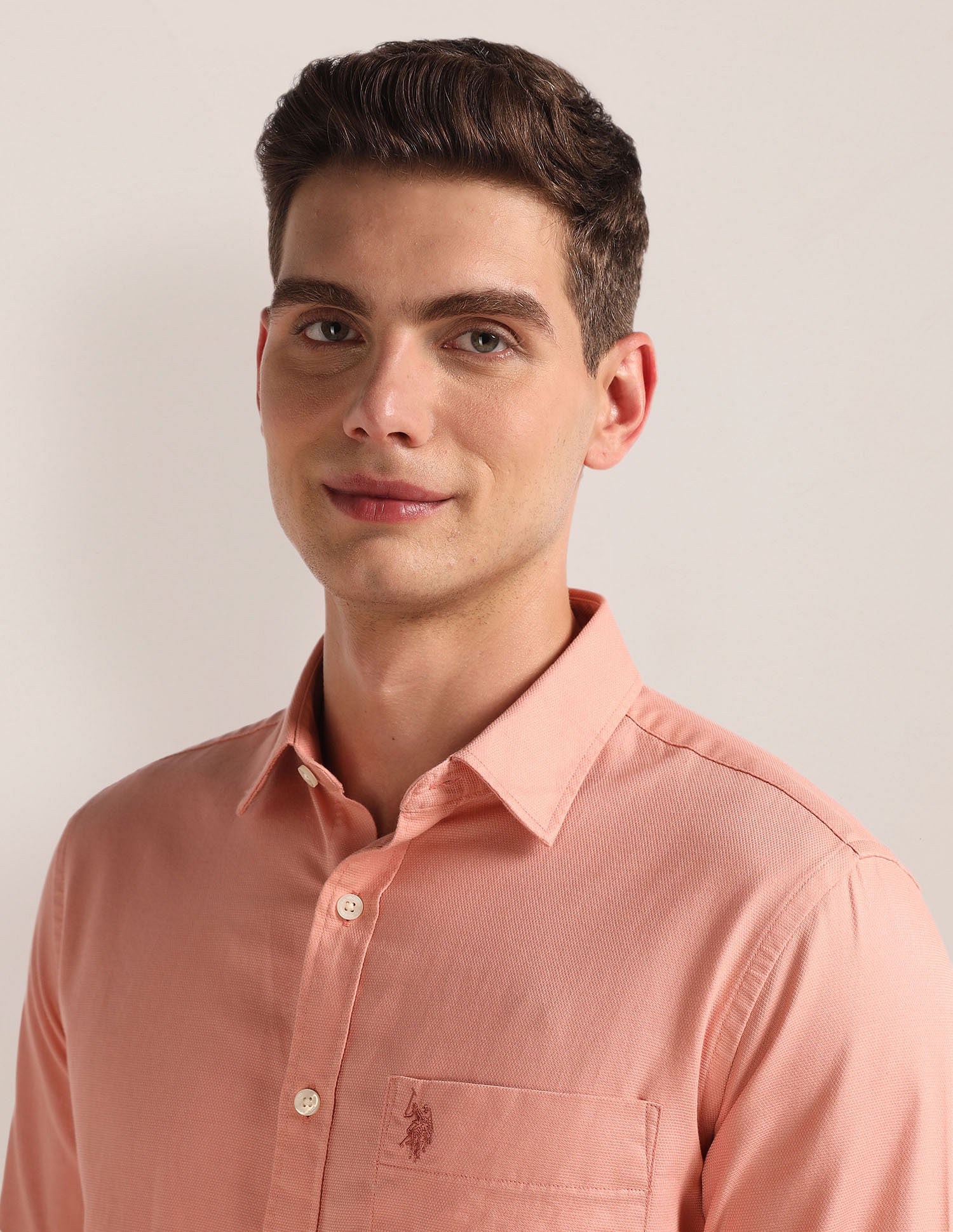 Solid Tailored Fit Shirt - Image 7