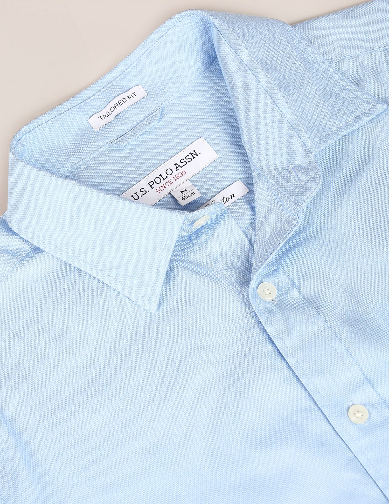 Solid Tailored Fit Shirt - Image 2