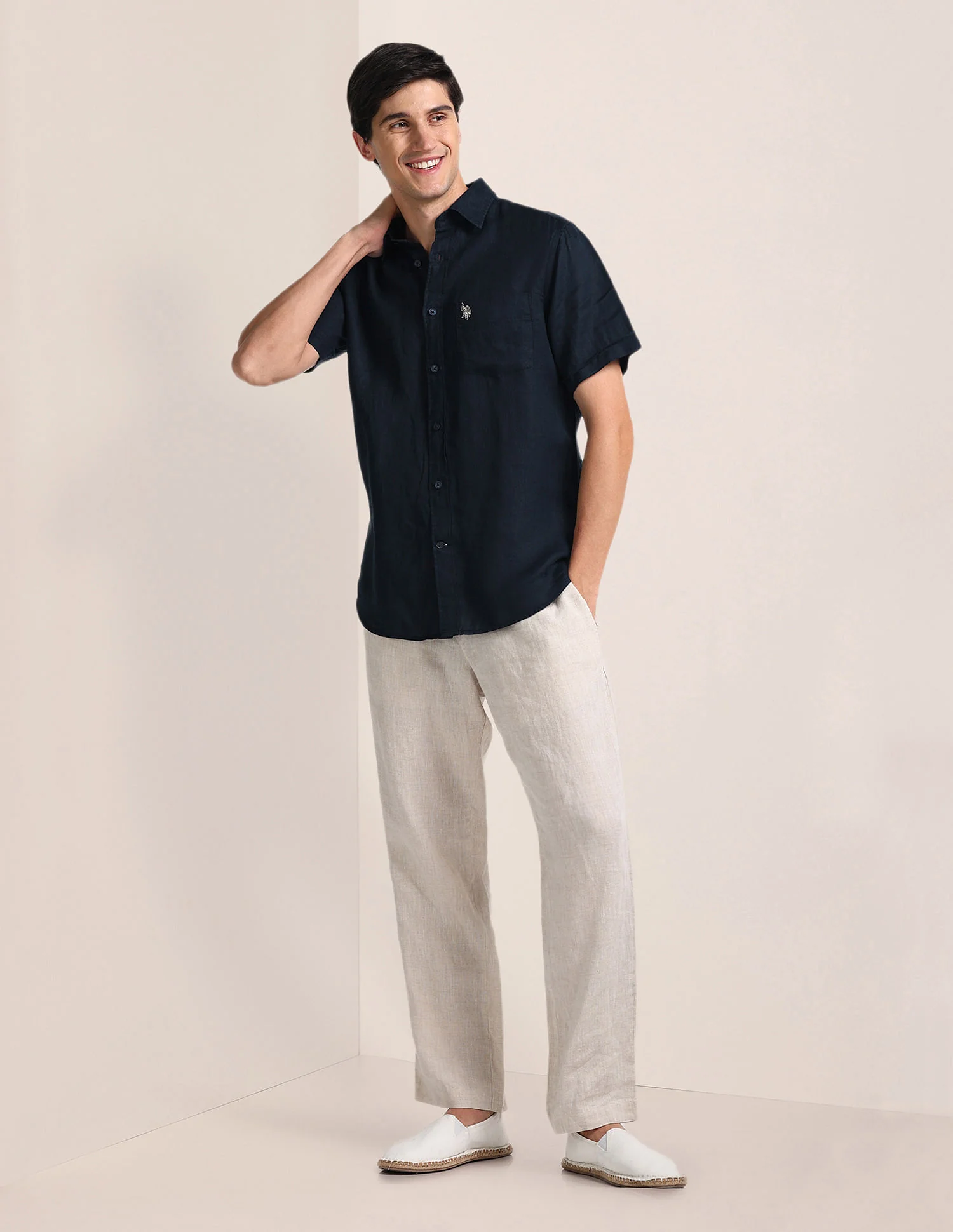 Button Down Linen Formal Shirt - Image 3