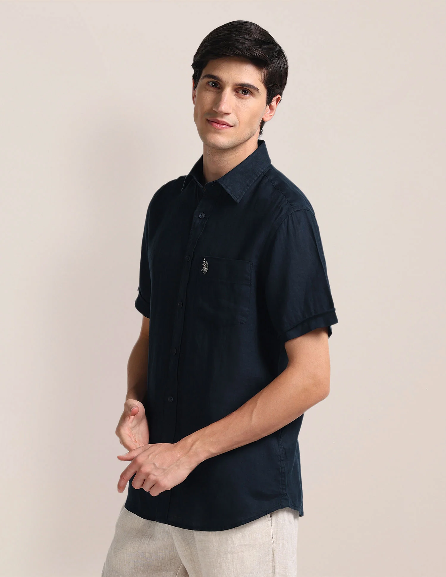 Button Down Linen Formal Shirt - Image 4