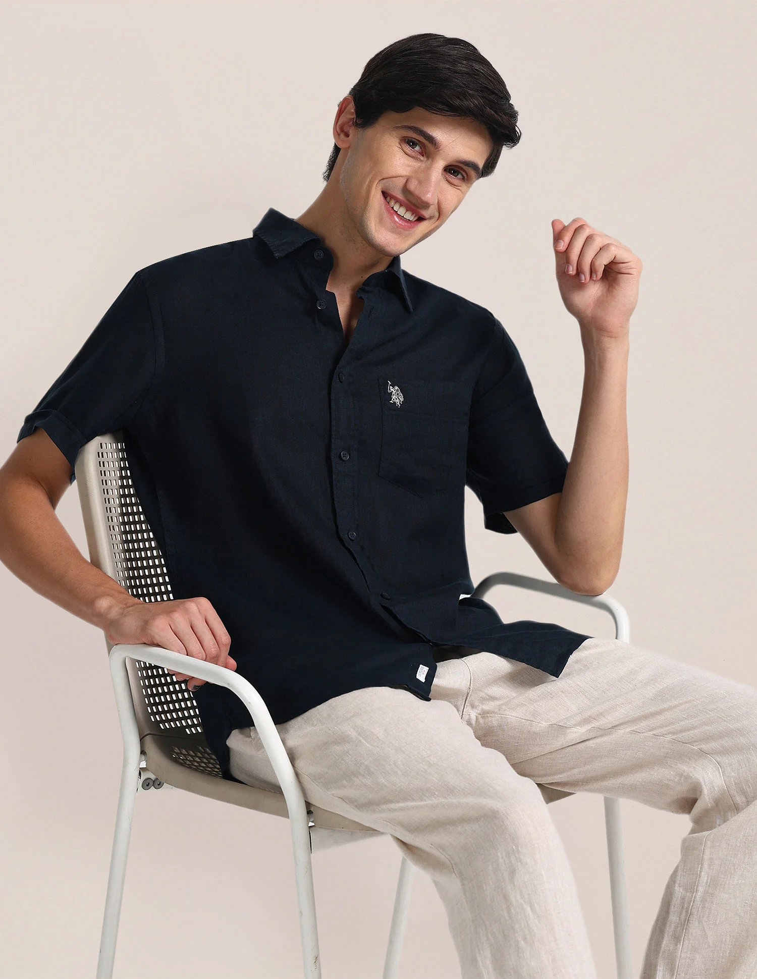 Button Down Linen Formal Shirt - Image 6