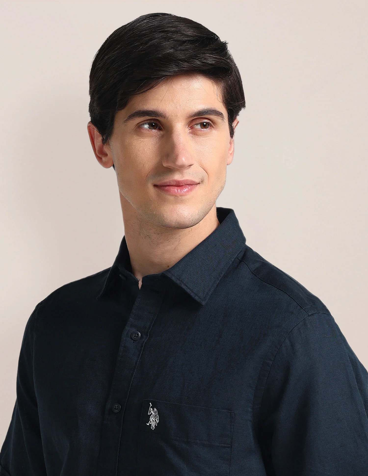 Solid Tailored Fit Shirt - Image 7