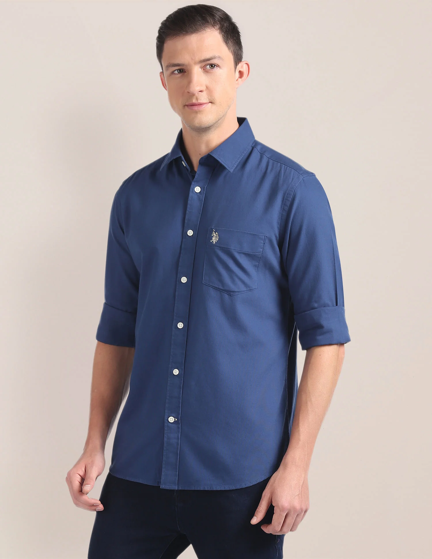 Solid Tailored Regular Fit Shirt - Image 4