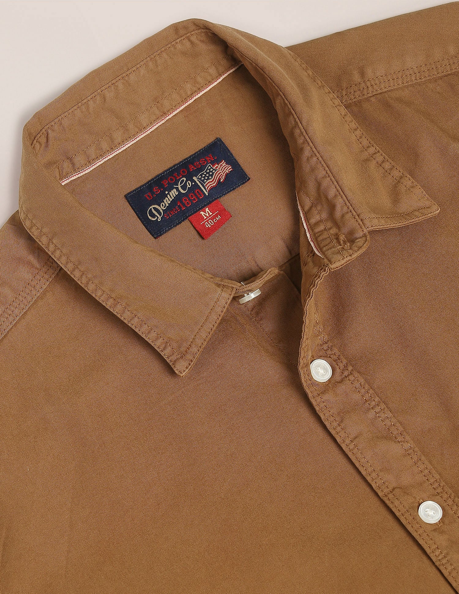 Solid Twill Convertible Sleeve Casual Shirt - Image 2