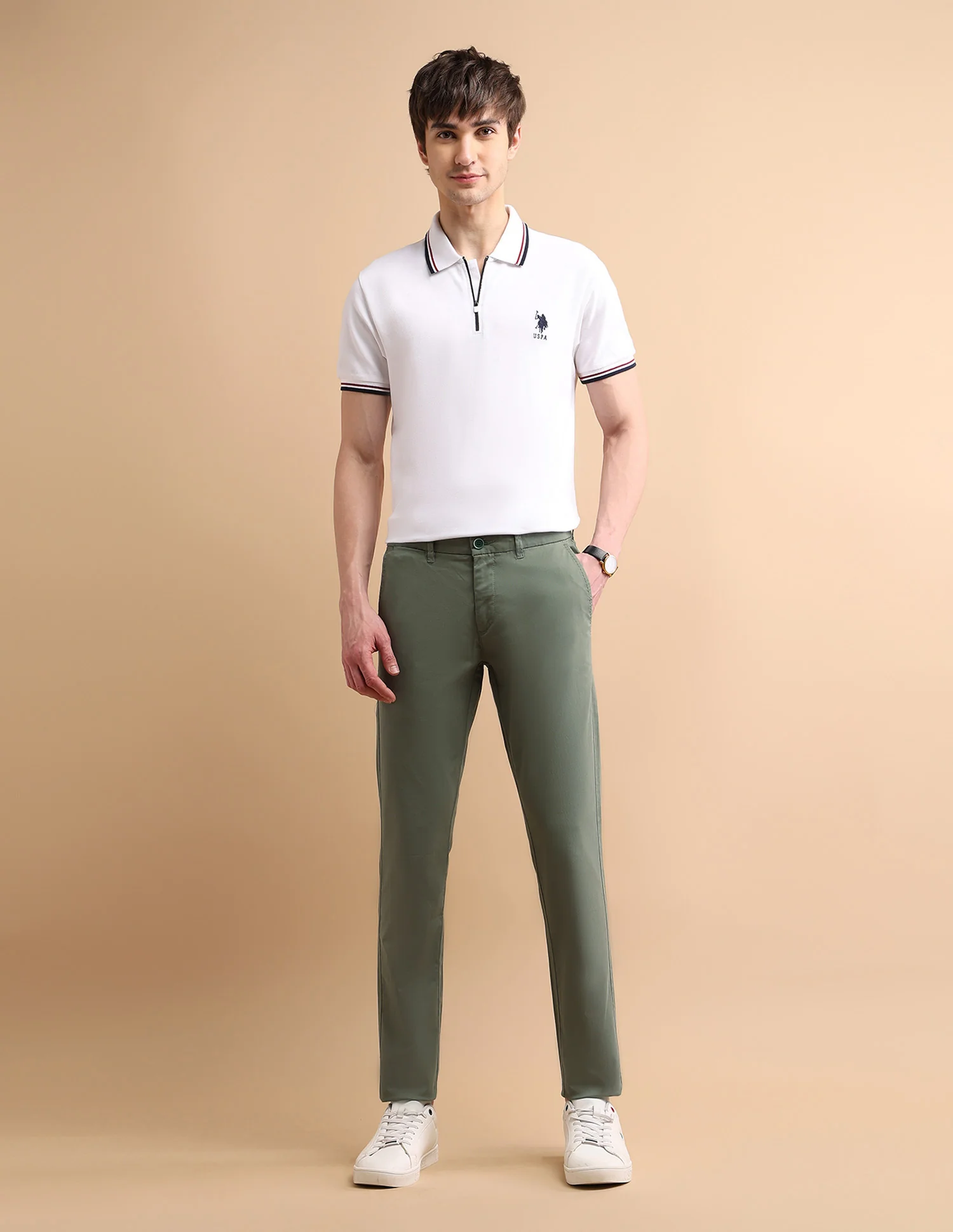 Solid Twill Trousers - Image 3