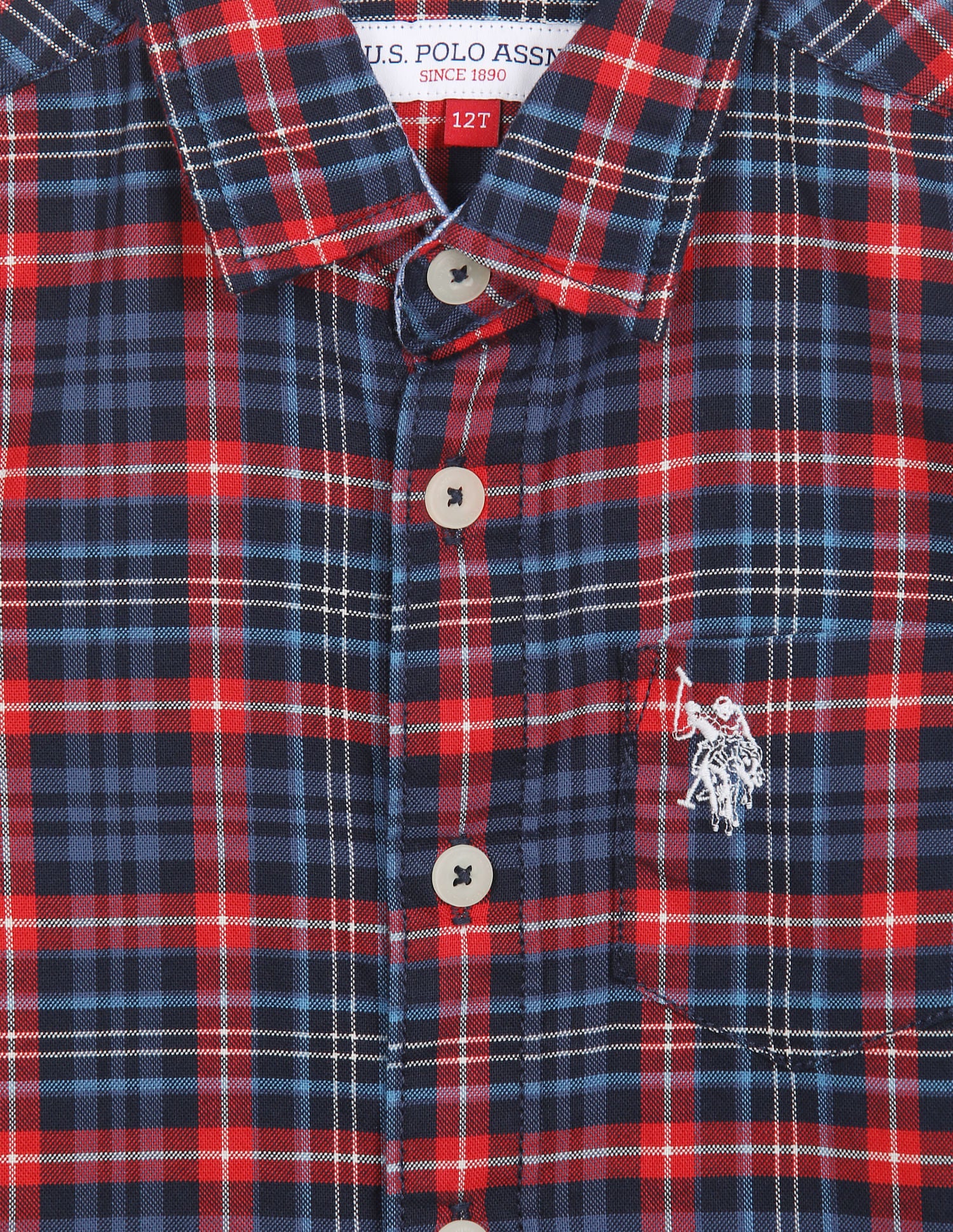 Spread Collar Check Shirt - Image 3